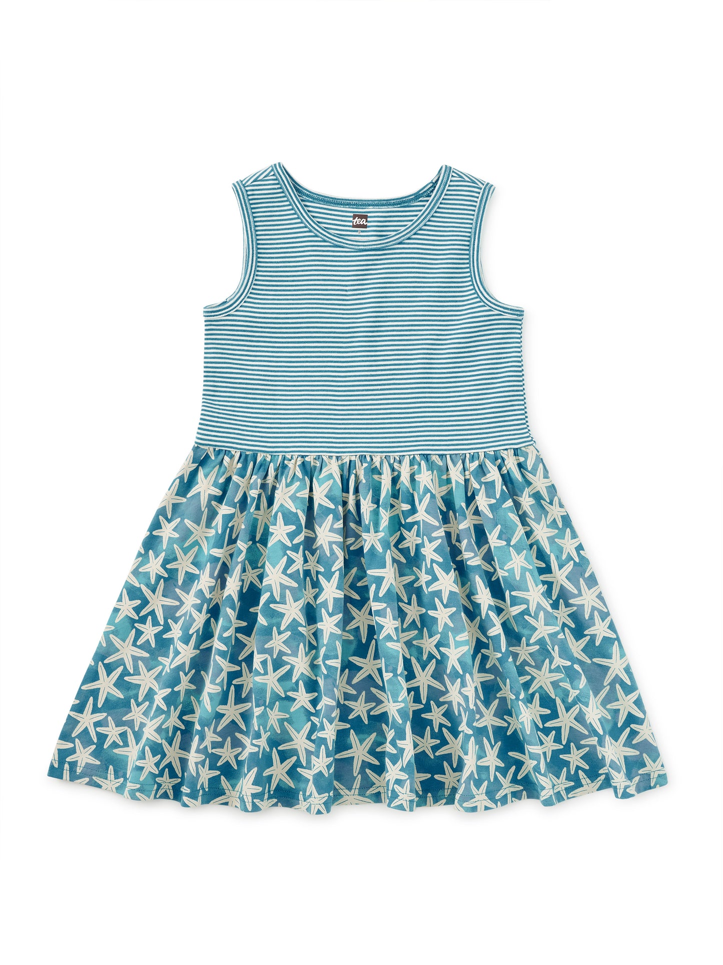 Tea Watercolor Starfish | Print Mix Tank Skirted Dress
