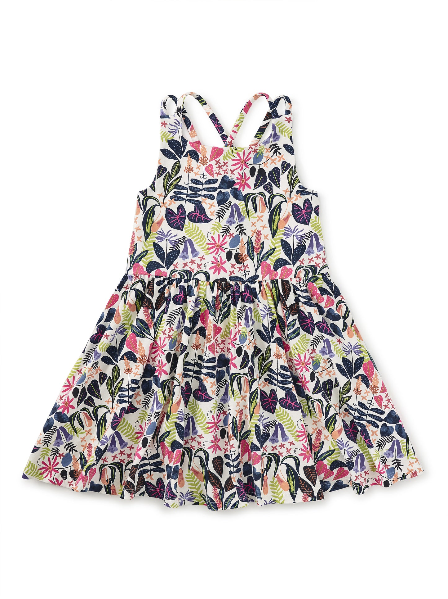 Tea Amazon Rainforest Floral | Strappy Back Skirted Dress