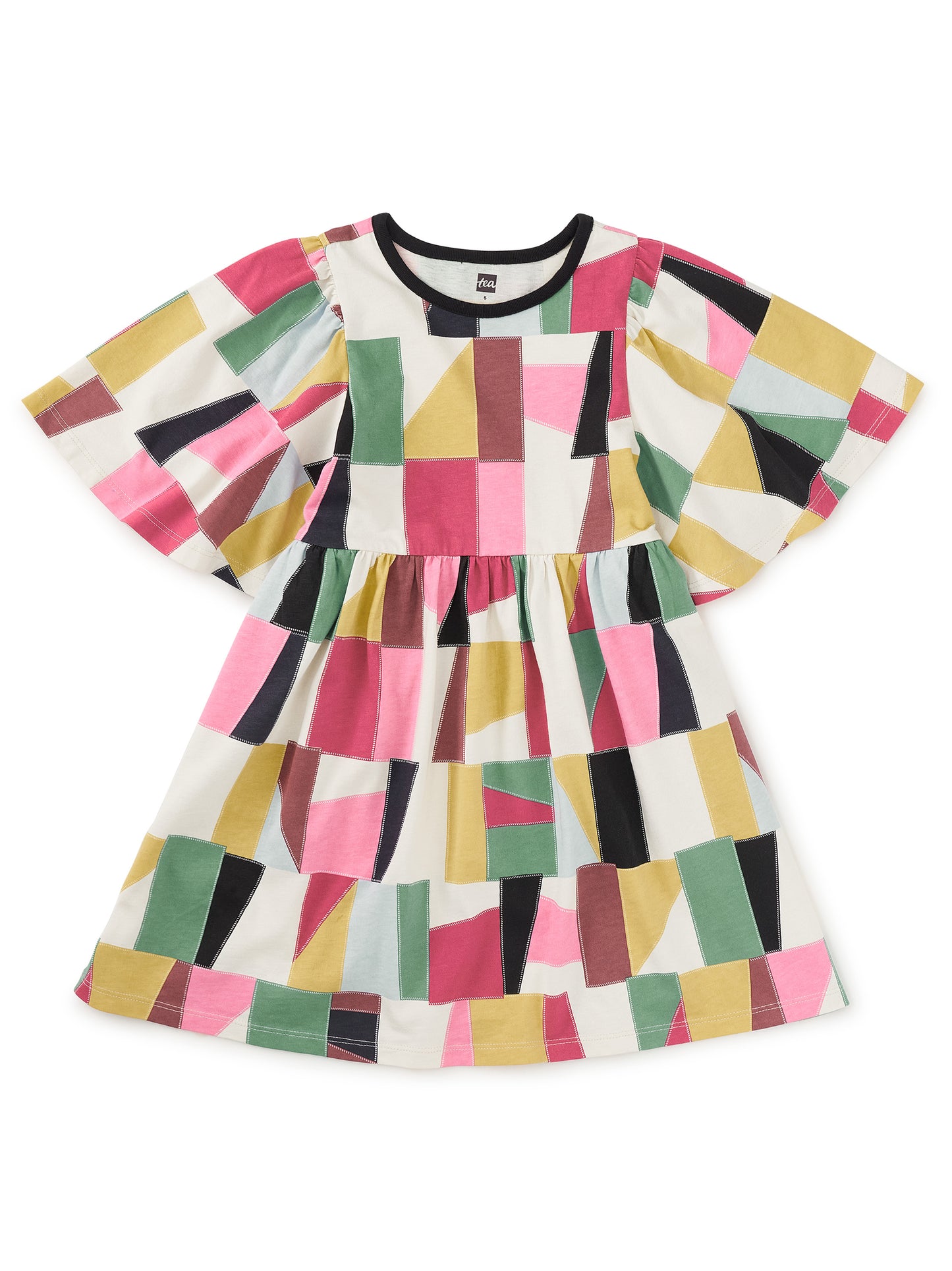 Tea Pojaji Patchwork | Butterfly Sleeve Dress