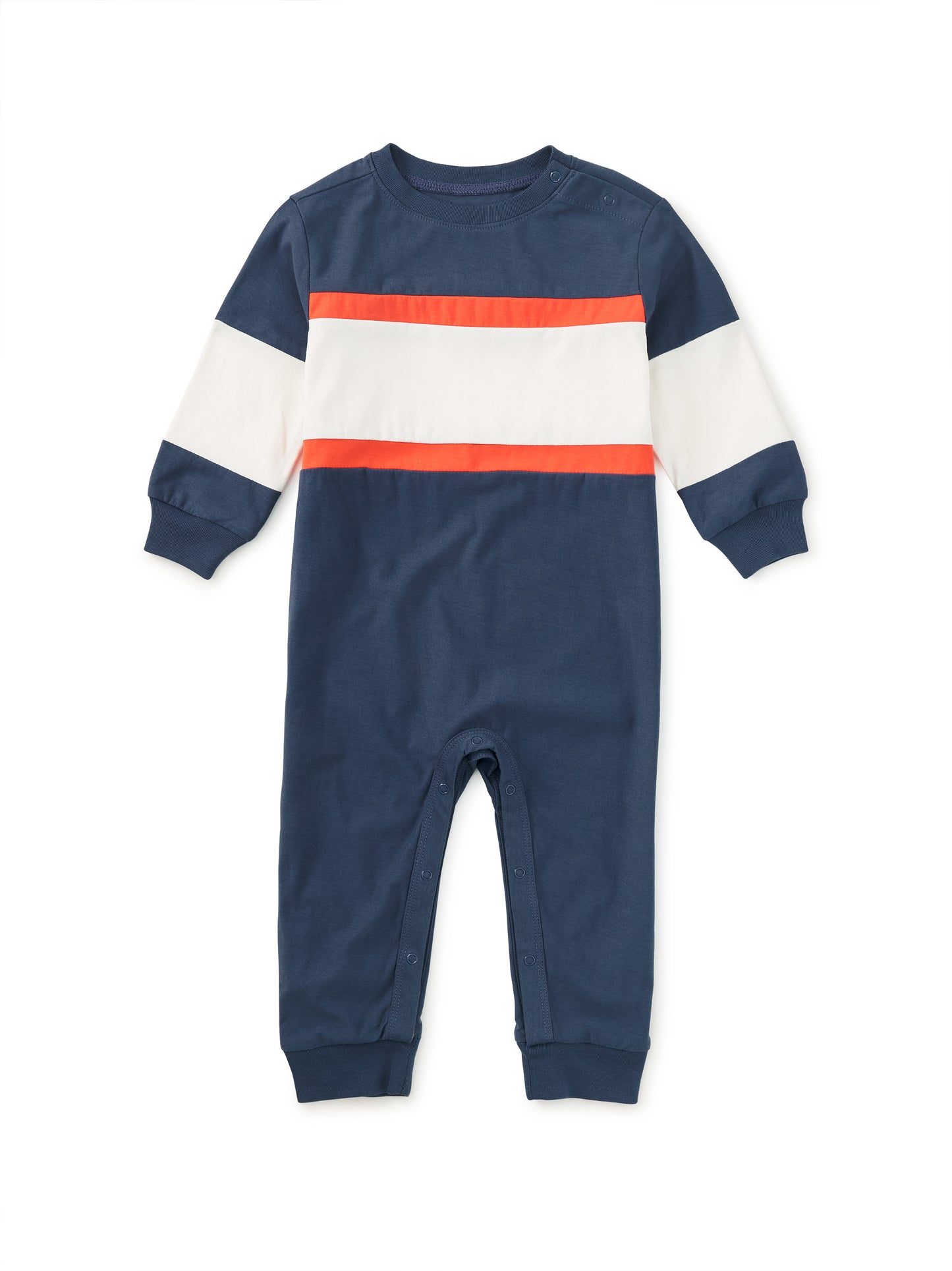Tea Naval Blue | Colorblock Rugby Romper
