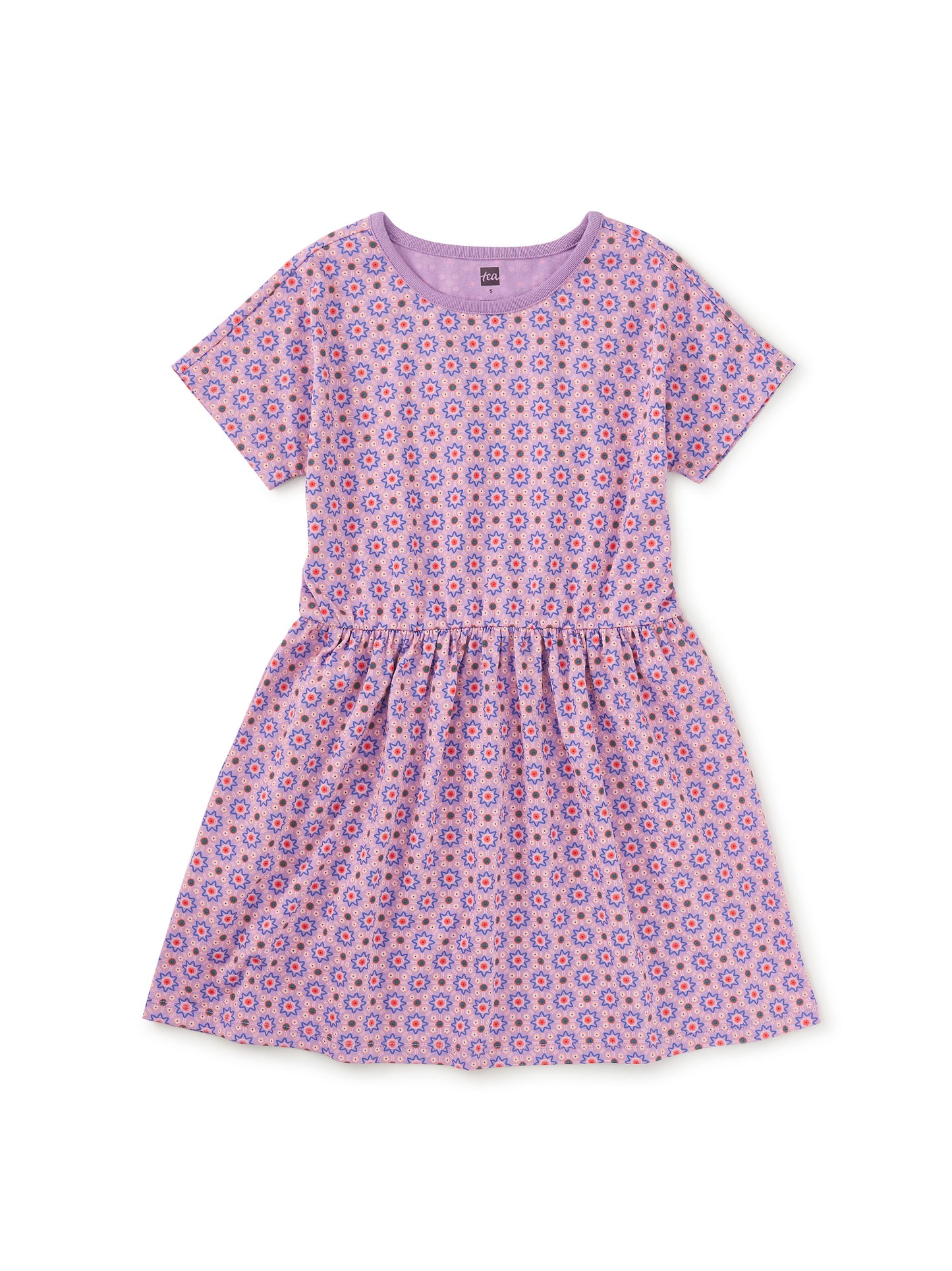 Tea Korean Tiles | Short Sleeve Twirl Dress