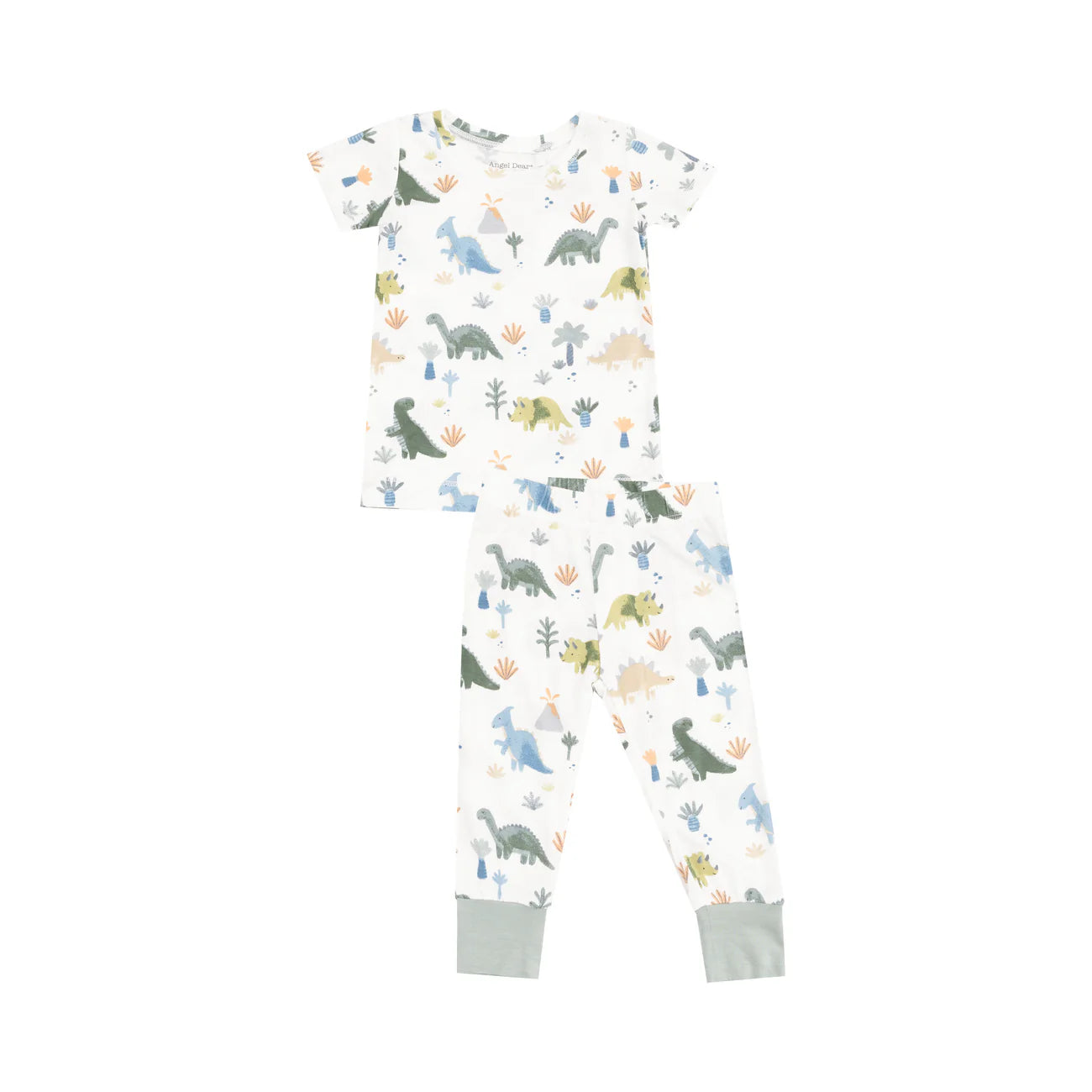 Angel Dear Soft Dinos | Short Sleeve Loungewear Set