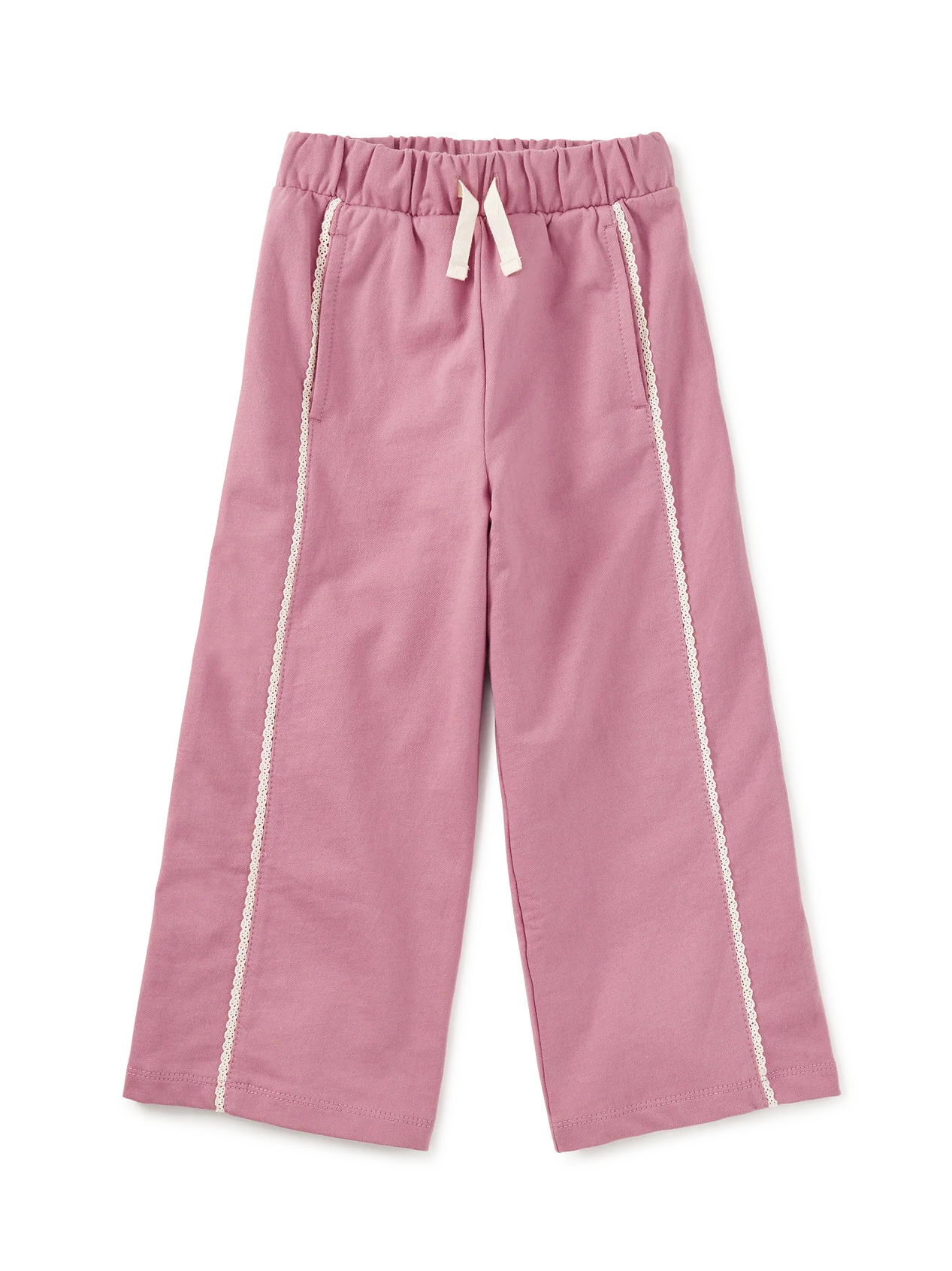 Tea Hydrangea | Lace Trim Track Pants