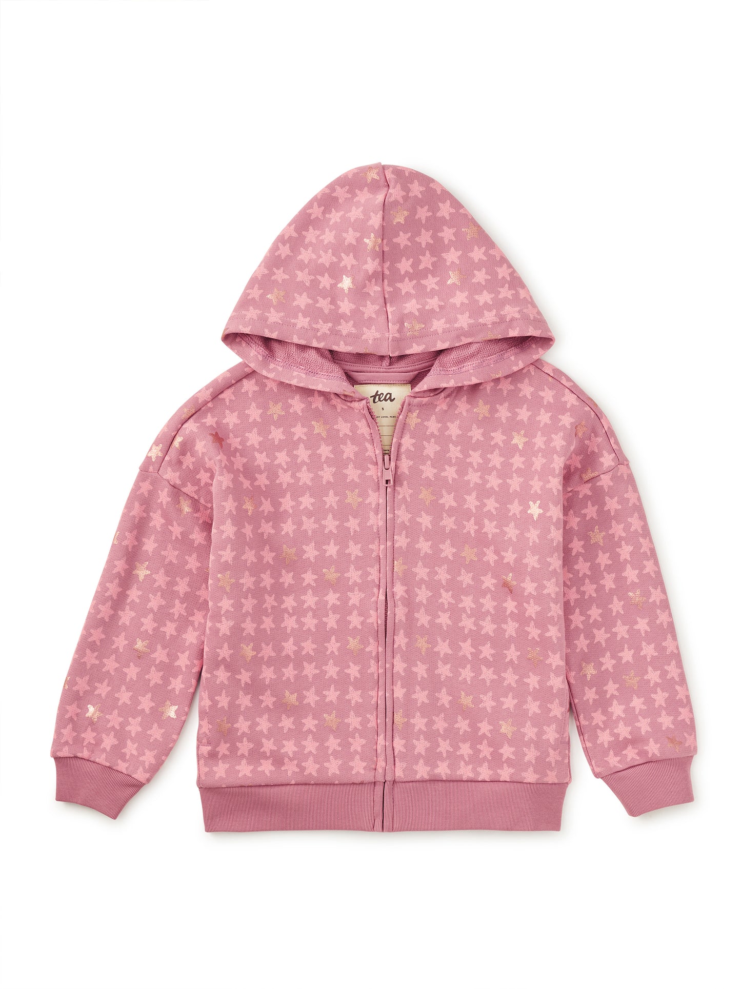 Tea Metallic Stars | Easy Fit Hoodie