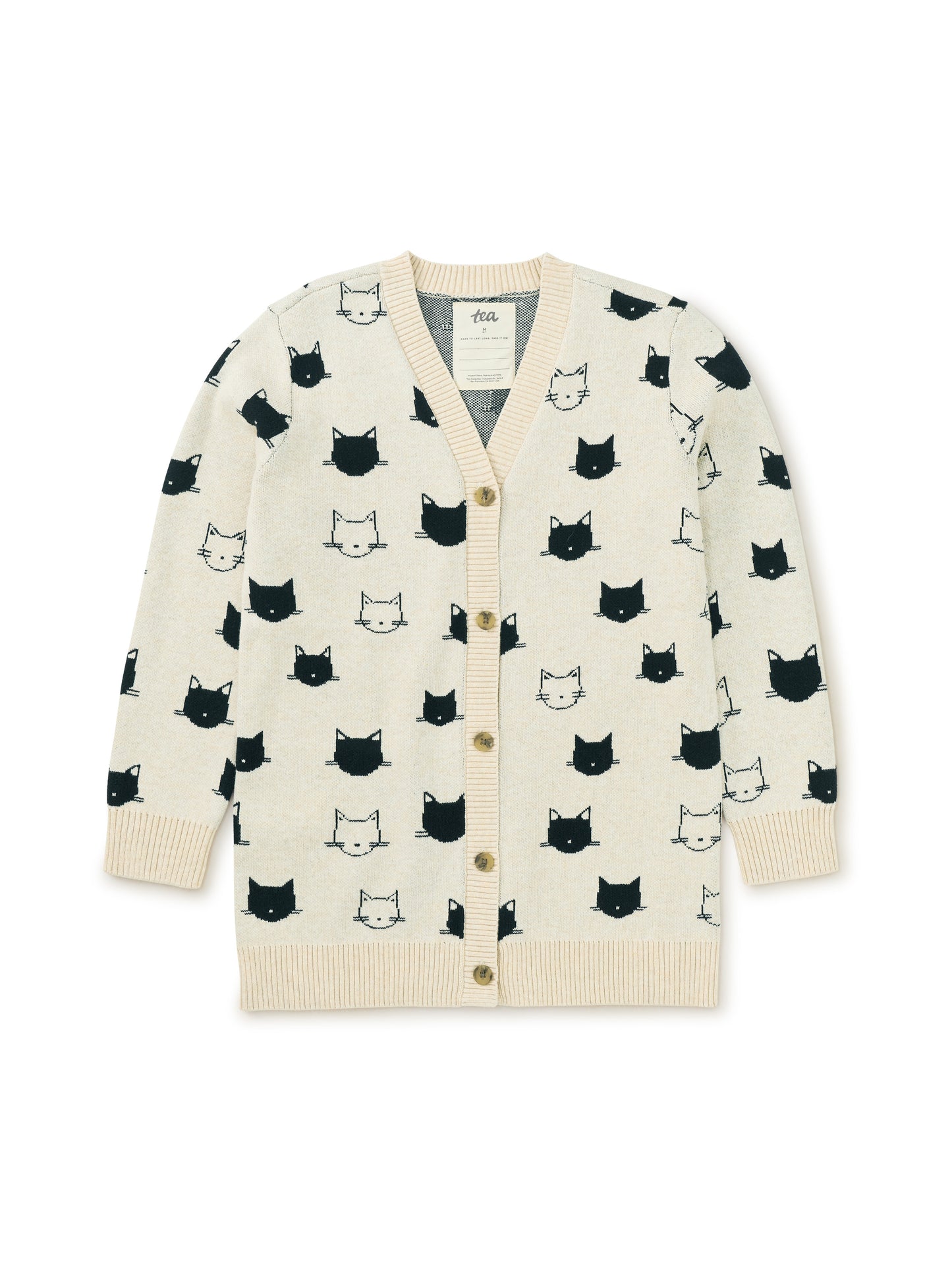 Tea Turkish Cats | Long Sleeve Iconic Cat Cardigan