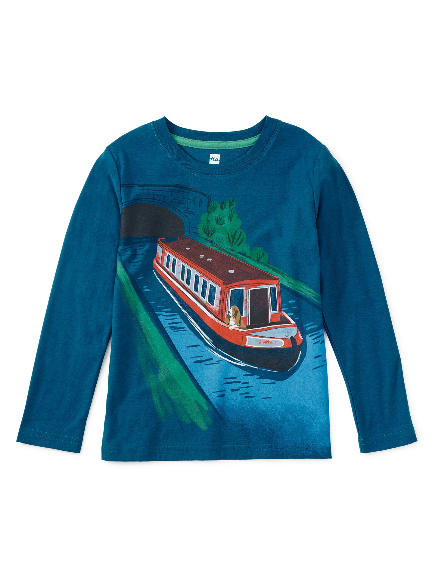 Tea Cadet Blue | Dog on a Boat Graphic Tee