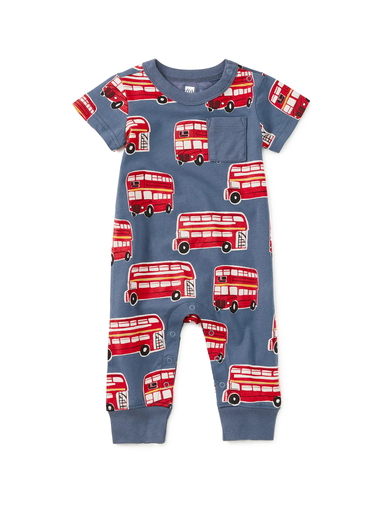 Tea Double Decker Bus | Pocket Romper