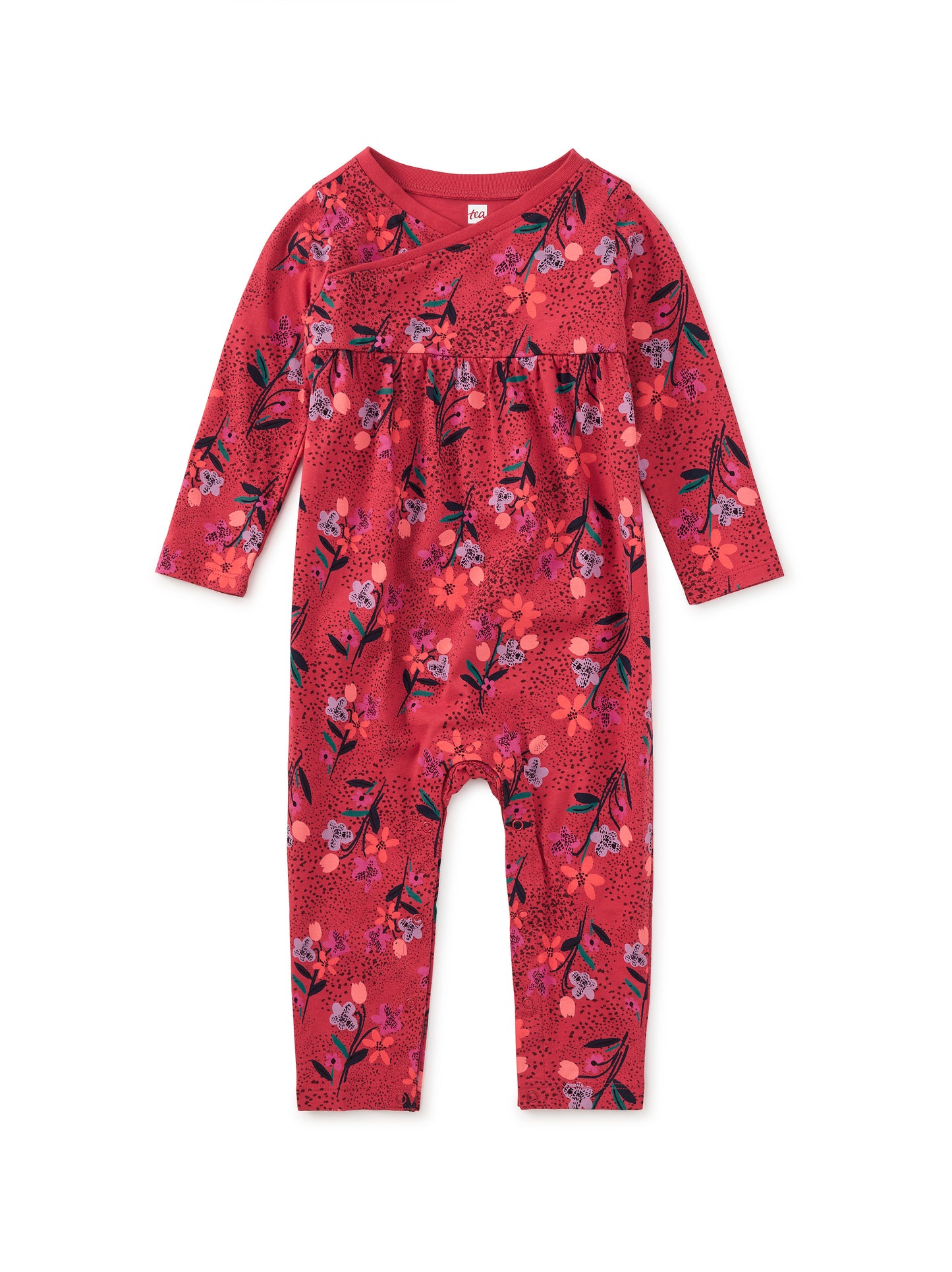 Tea Vintage French Flowers | Wrap Neck Romper