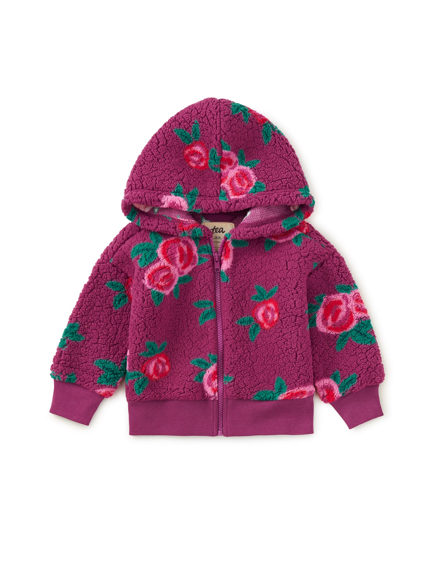 Tea Painted Rose | Teddy Fleece Hoodie