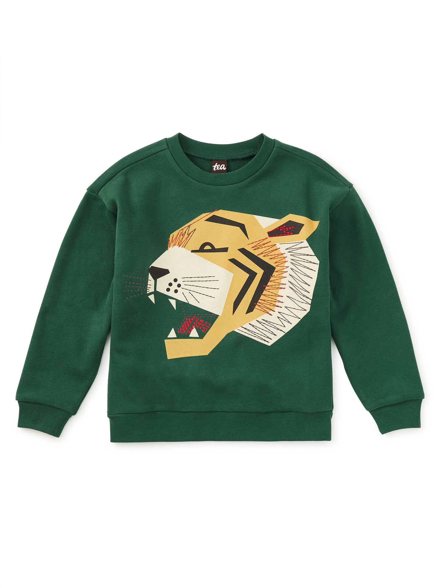 Tea Jungle | Embroidered Tiger Popover