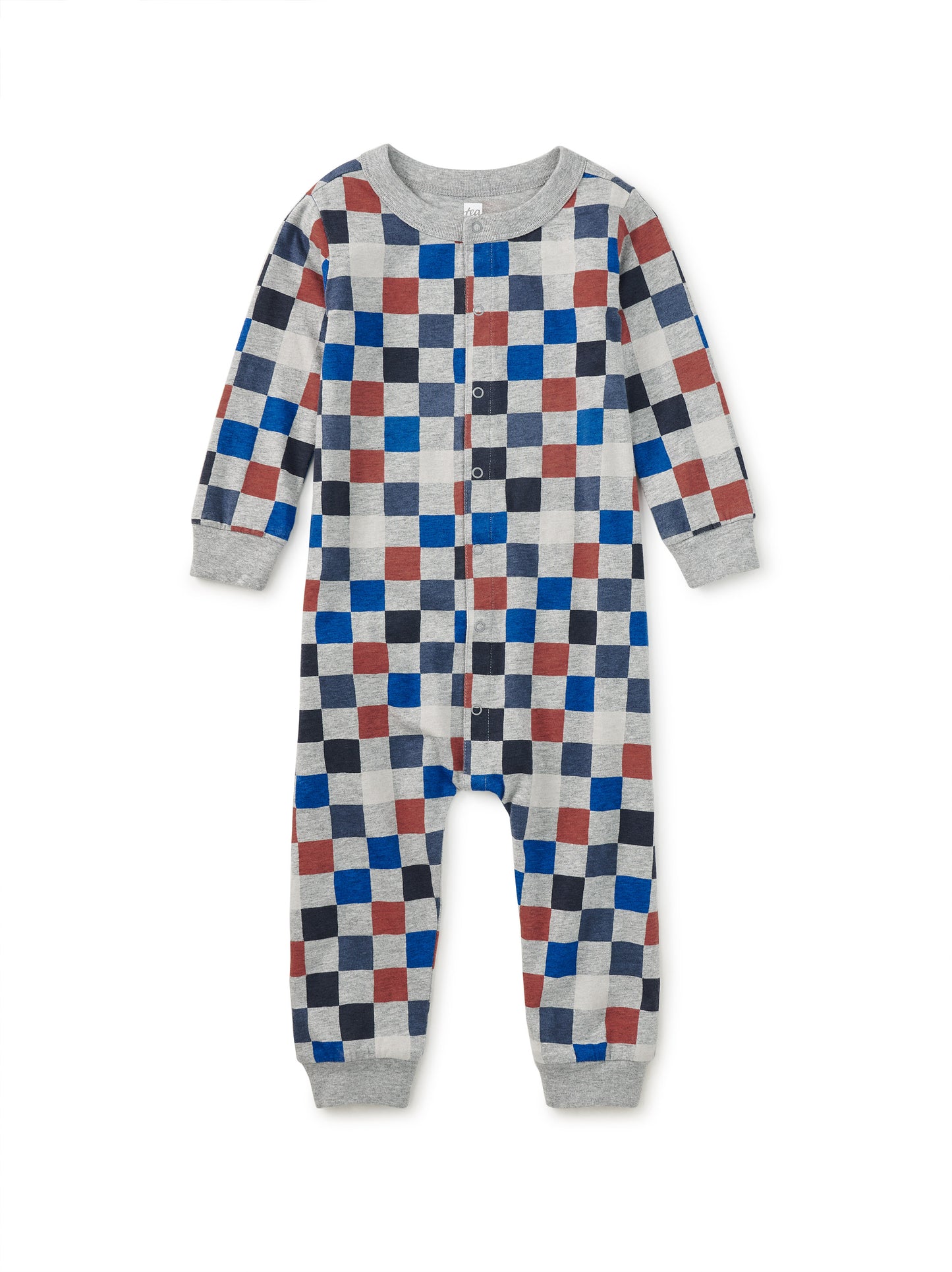 Tea Multicolored | Long Sleeve Snap Front Romper