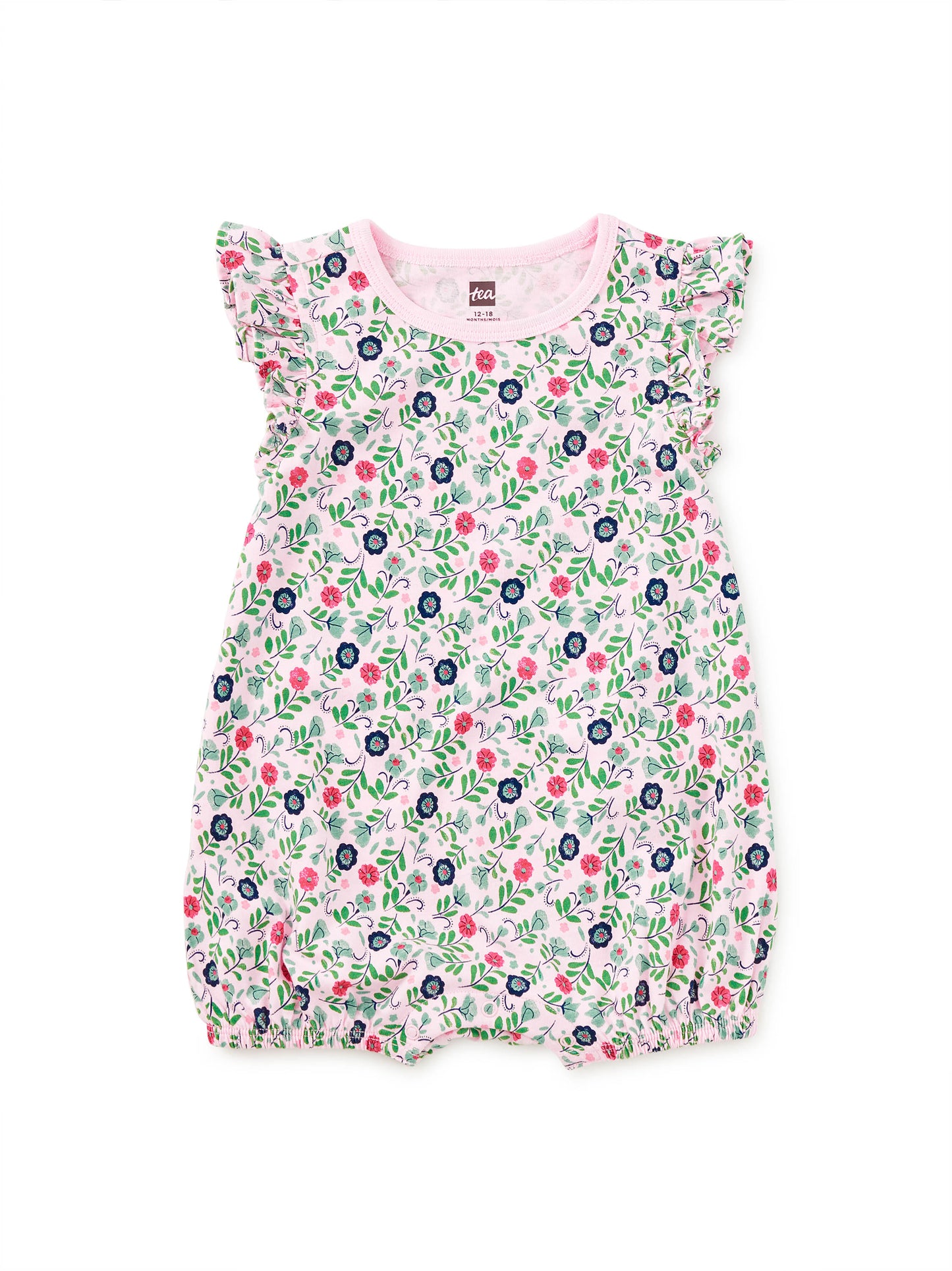 Tea Azulejos Florales | Flutter Baby Romper
