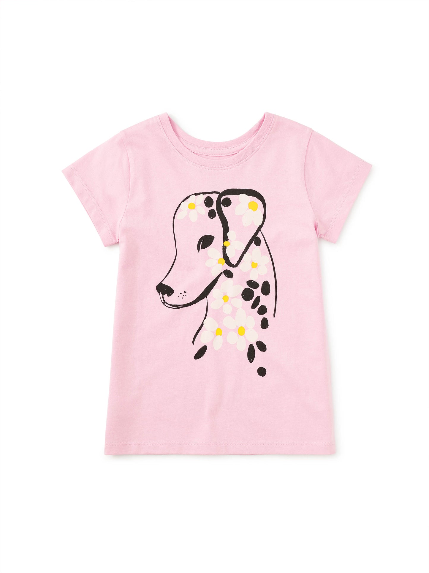 Tea Honeysuckle Rose | Flowery Dalmatian Graphic Tee