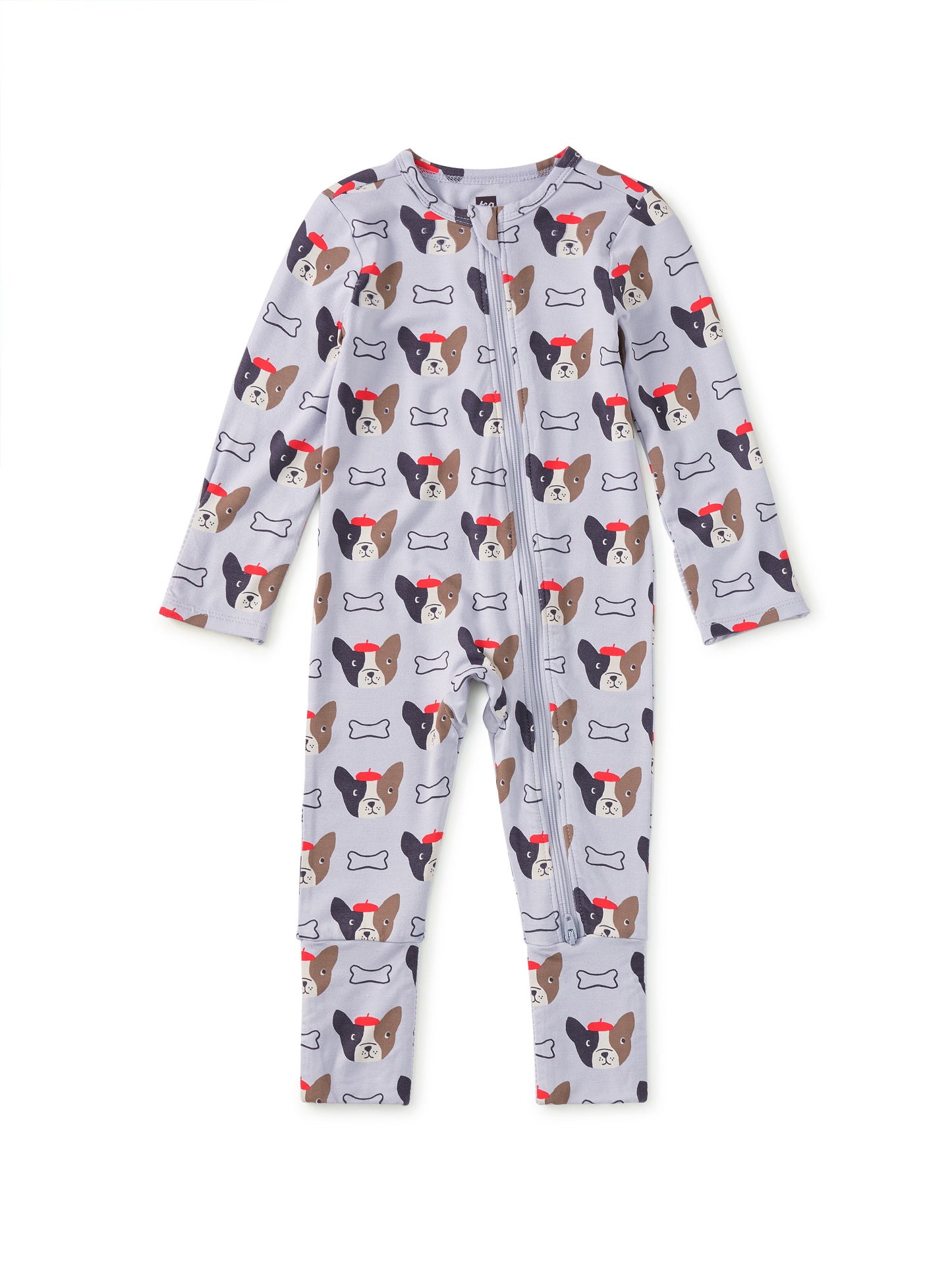 Tea French Bull Dog | Footed Romper