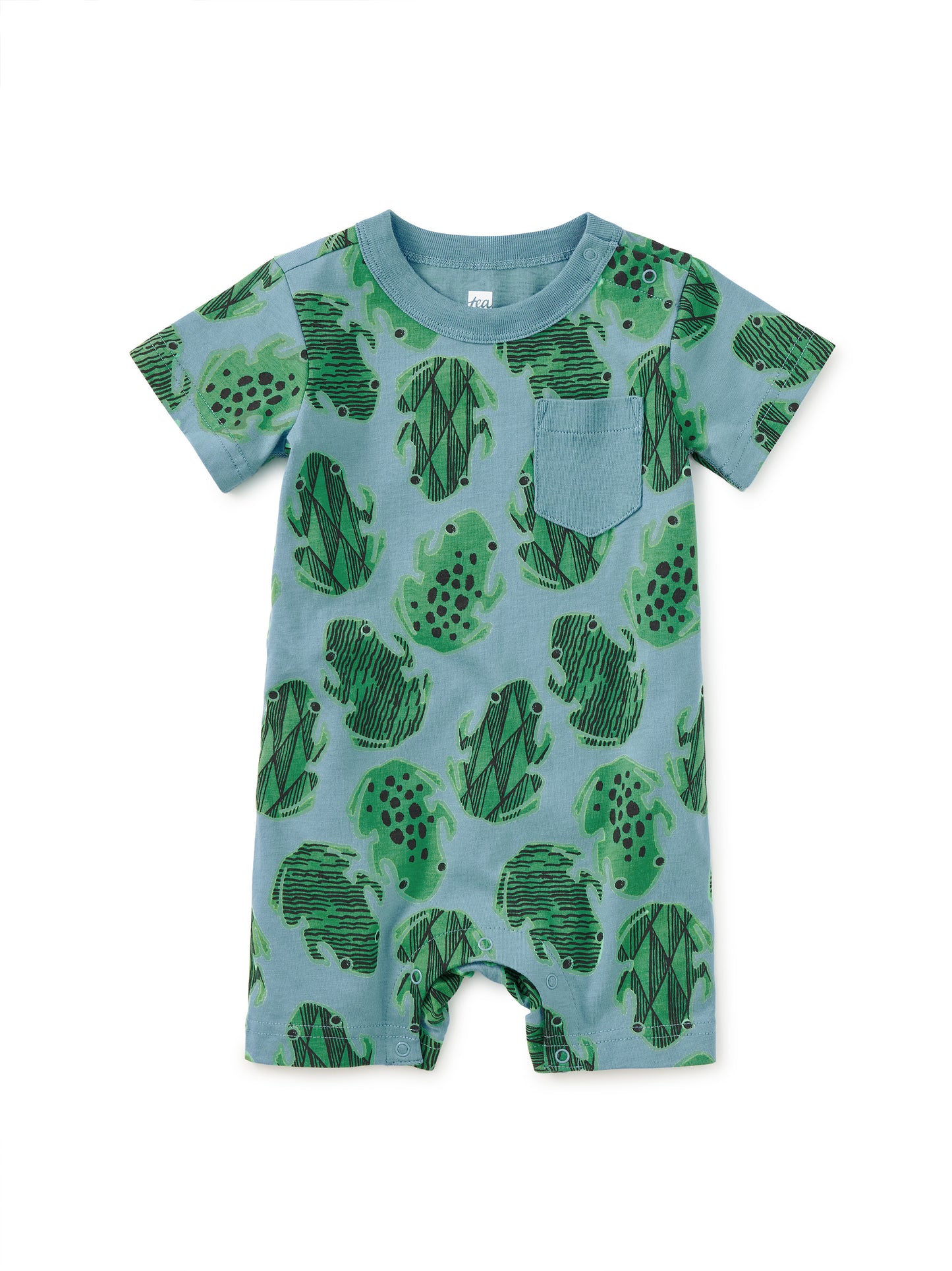 Tea Hopalong Frogs | Pocket Shortie Romper