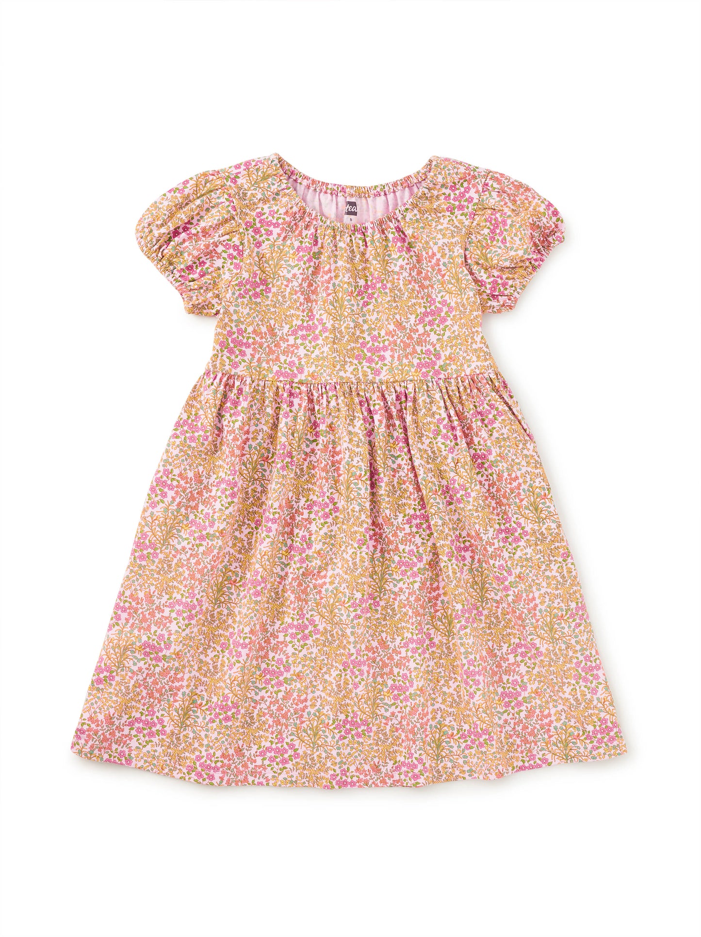 Tea Wildflowers Ditsy | Puff Sleeve Empire Dress