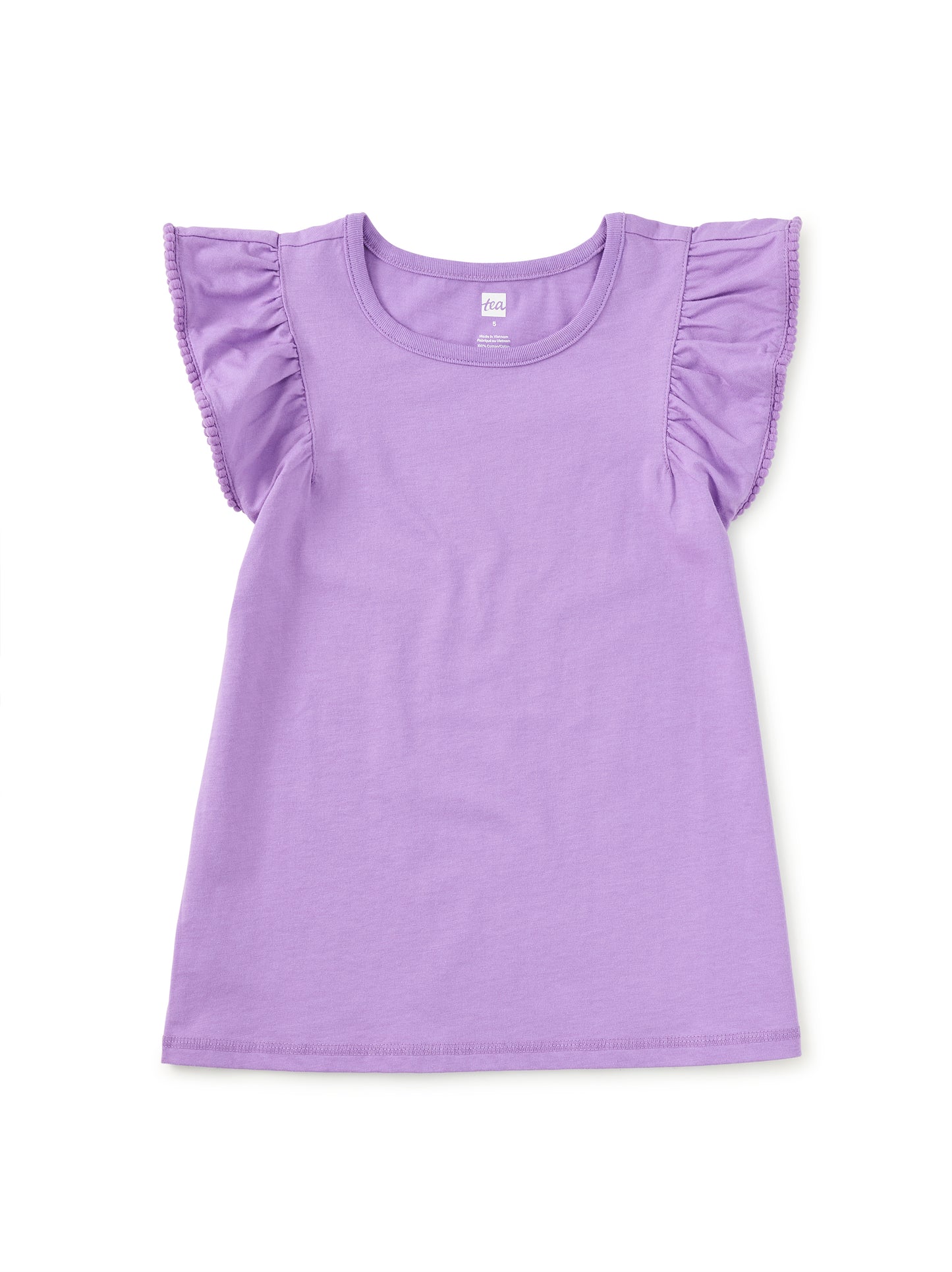 Tea Paisley Purple | Pom-Pom Flutter Top