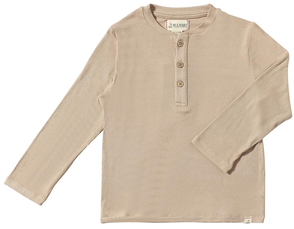 Me & Henry Beige | Adams Ribbed Henley