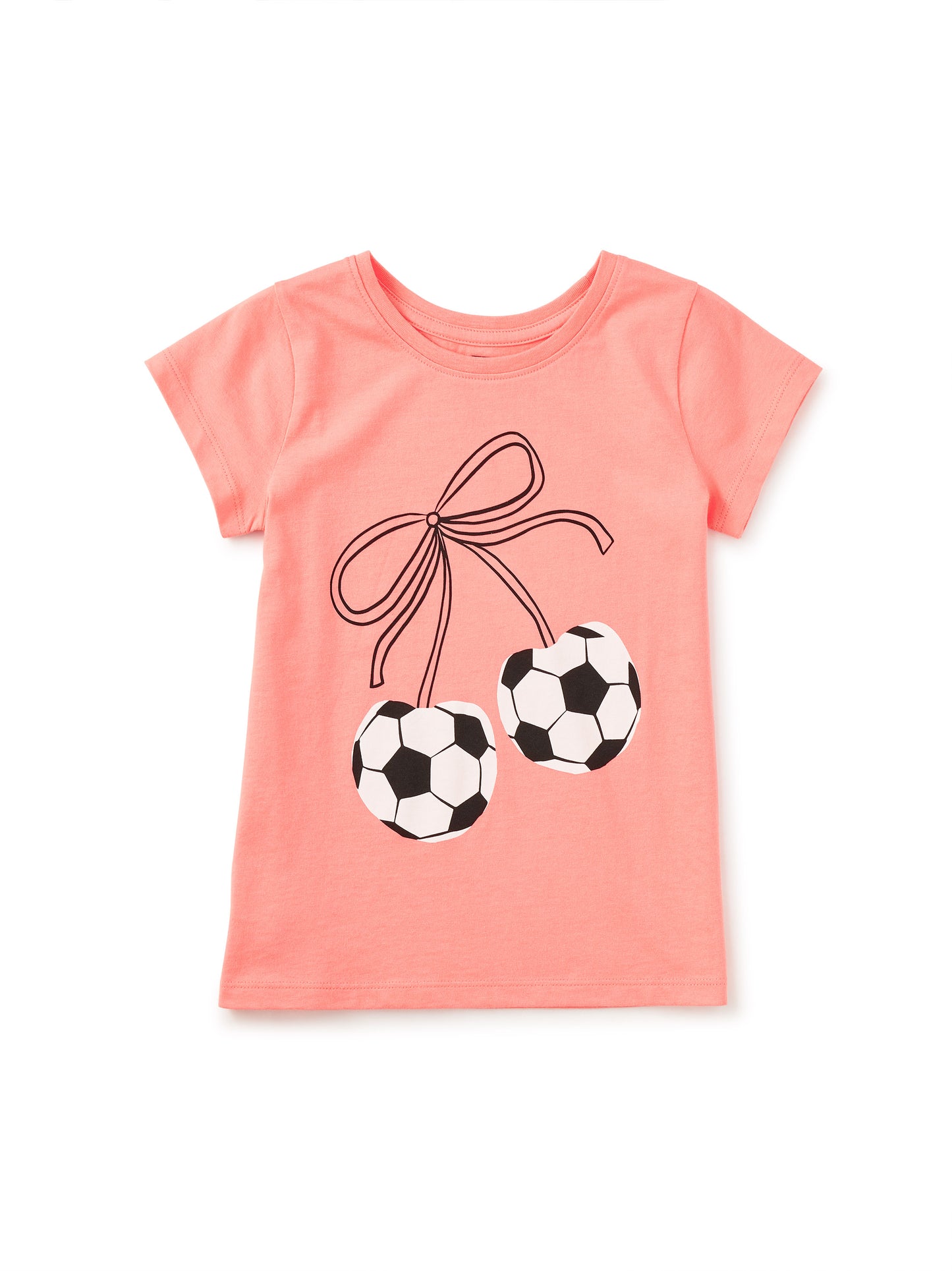 Tea Sunset Pink | Soccer Bow Graphic Tee