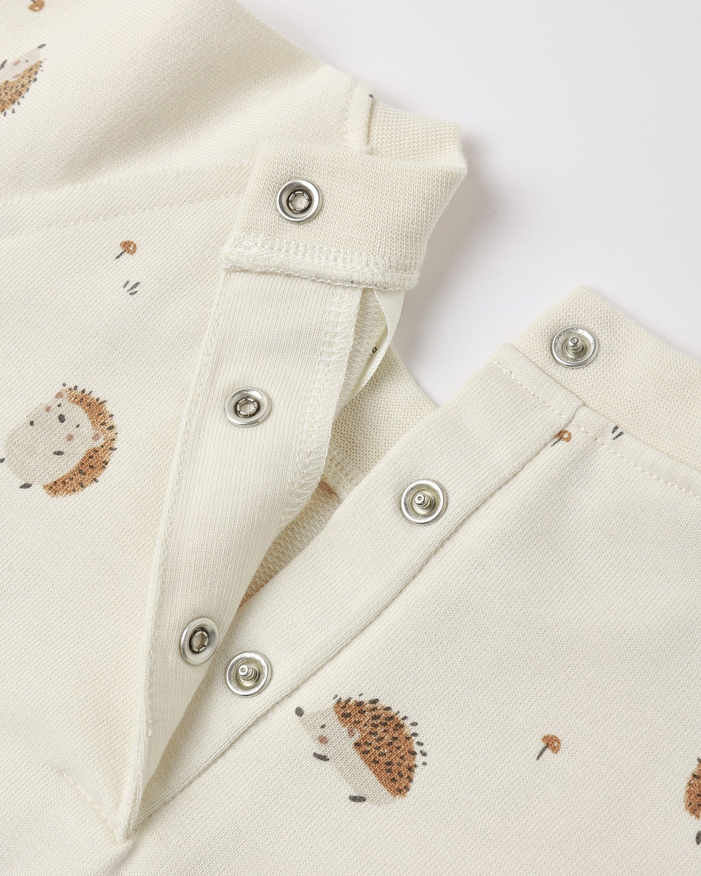 Rylee + Cru Natural Hedgehog | Raglan Jumpsuit