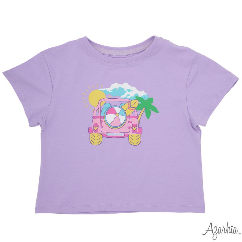 Azarhia Lavender Beach Girl | Ringer Boxy T-Shirt