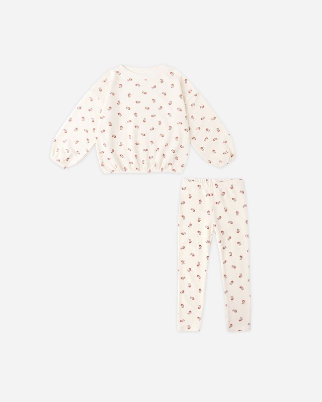 Ryle + Cru Natural Ruby Ditsy | Spongy Knit Set
