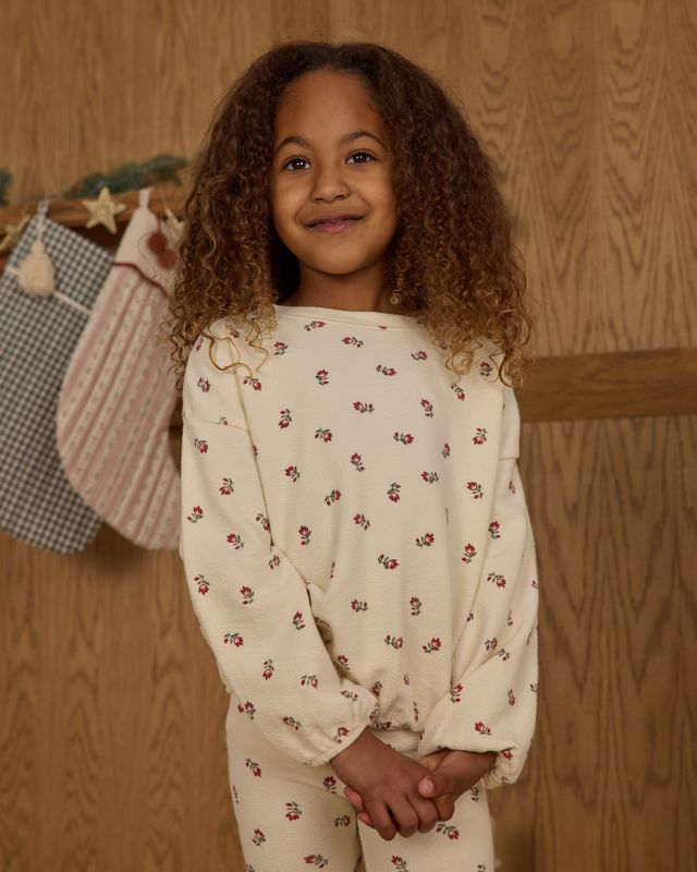 Ryle + Cru Natural Ruby Ditsy | Spongy Knit Set