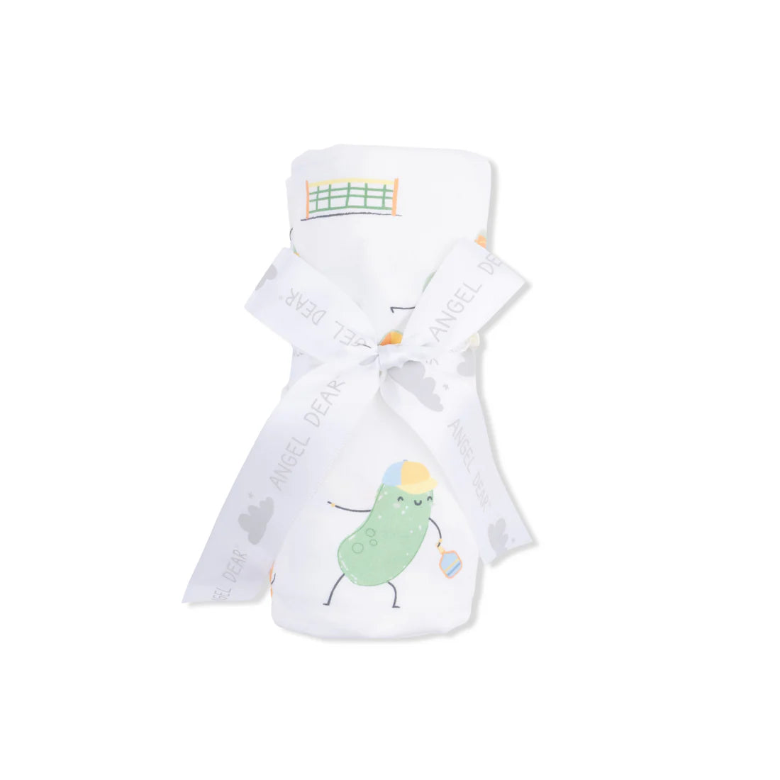 Angel Dear Ivory | Pickles Playing Pickleball Swaddle Blanket