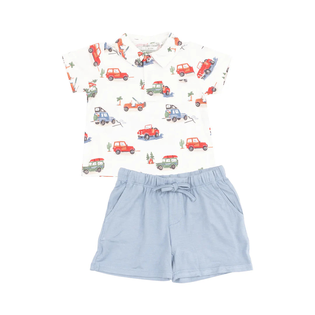 Angel Dear Off Road Adventure | Polo Shirt & Short Set