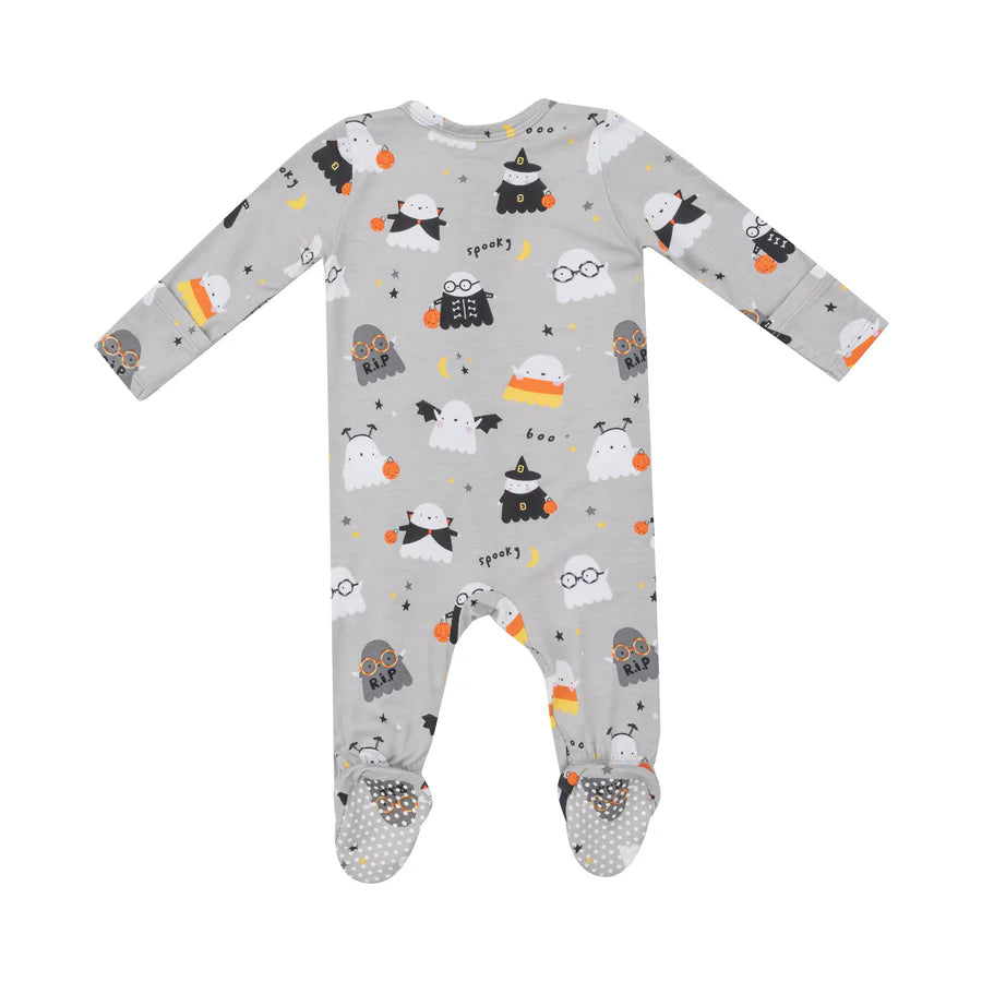 Angel Dear Grey Costumed Ghost | 2 Way Zipper Footie