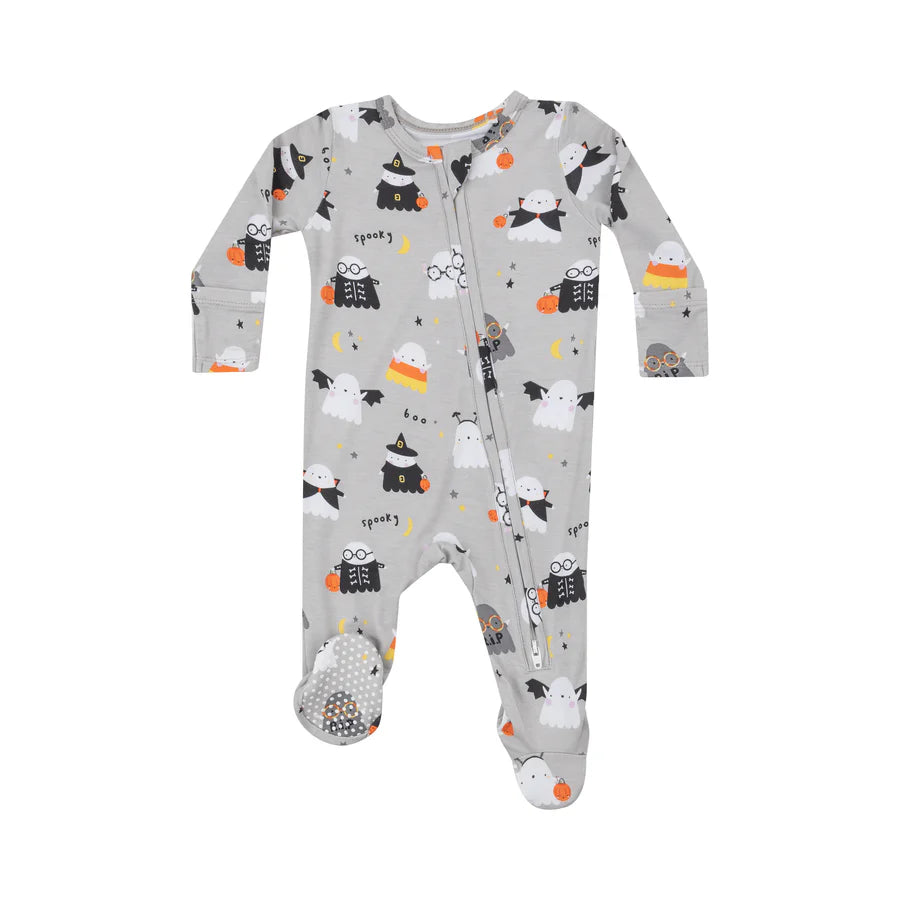 Angel Dear Grey Costumed Ghost | 2 Way Zipper Footie