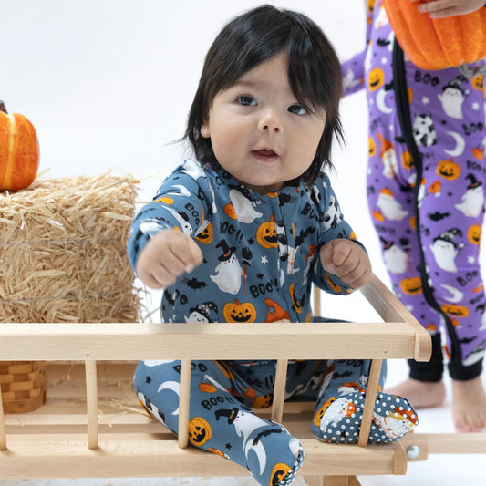 Angel Dear Costumed Ghosts | Glow in the Dark 2 Way Zipper Footie