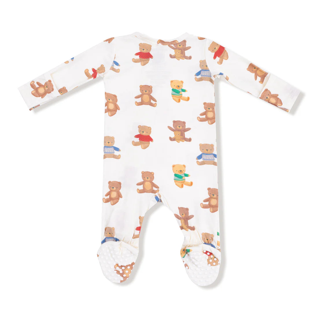 Angel Dear Ivory Teddy Bear | 2 Way Zipper Footie