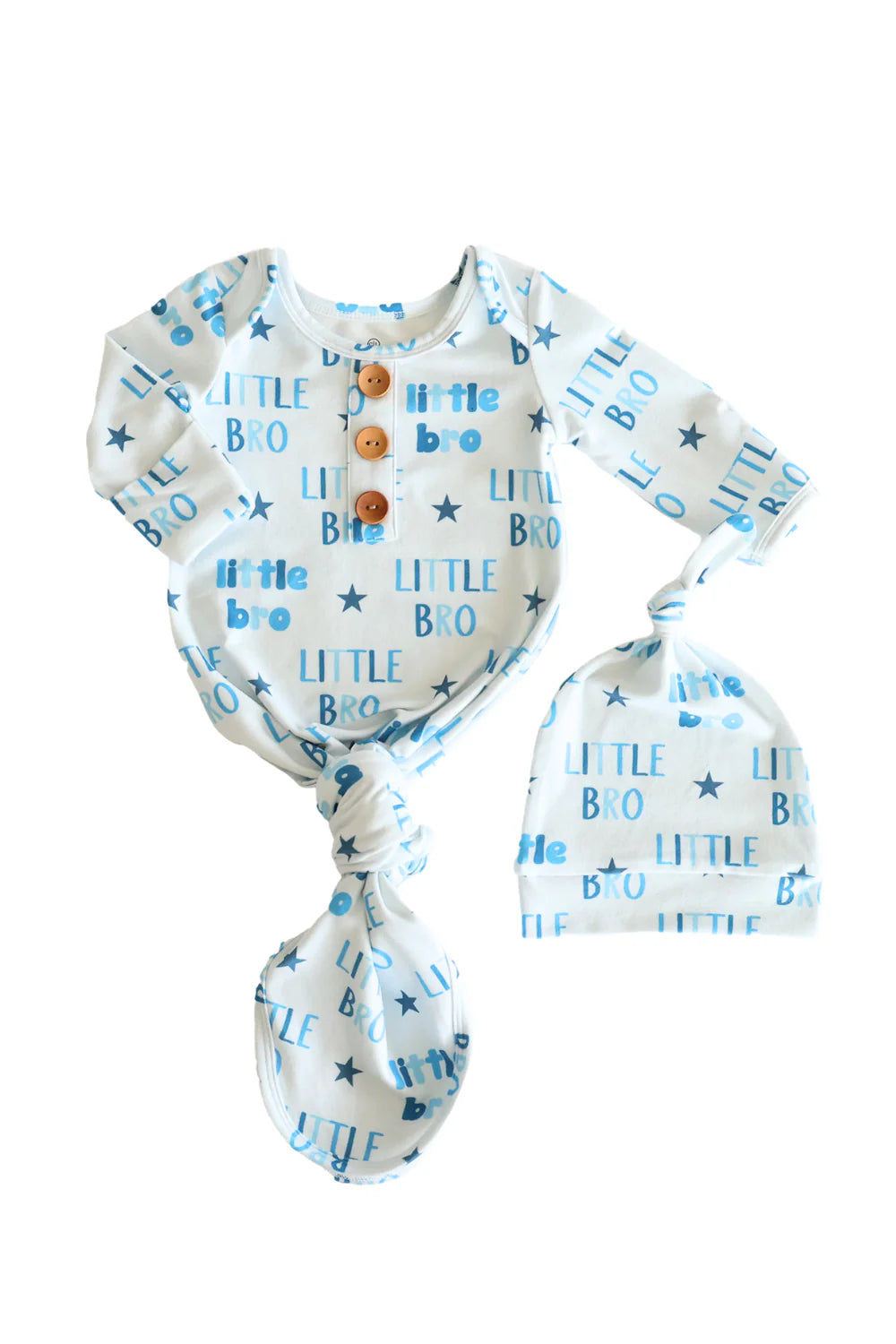 Caden Lane Blue | Little Bro Knot Gown & Hat Set