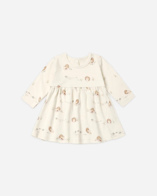 Quincy Mae Natural Turkey | Long Sleeve Dress