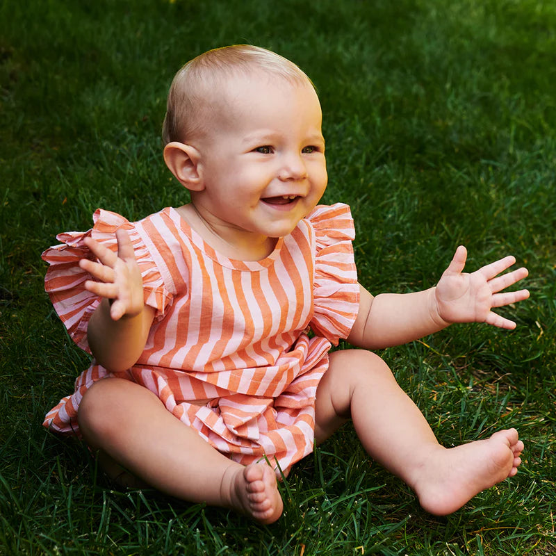 Pink Chicken Orange Pink Stripe | Abigail 2-Piece Set