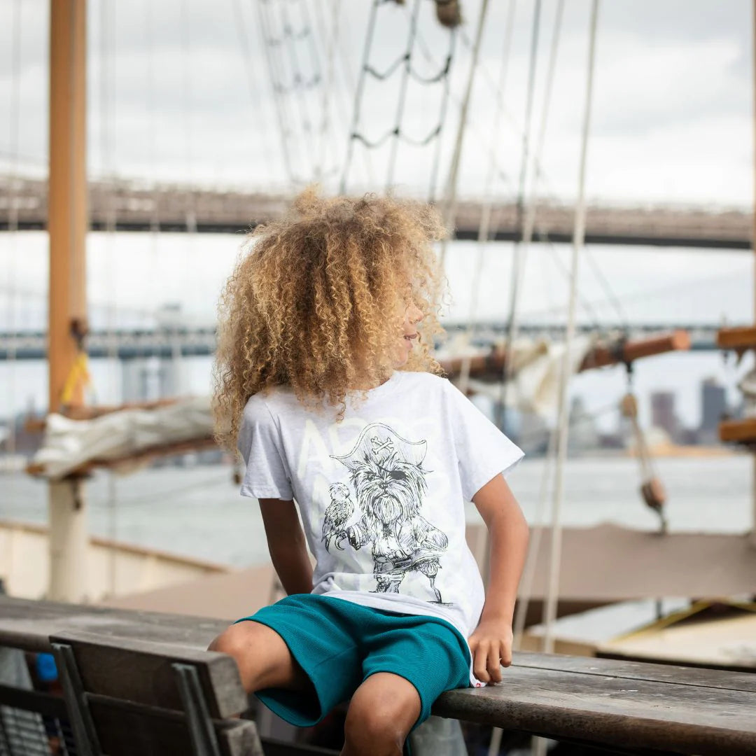 Appaman Cloud Heather | Captain York Graphic Short Sleeve