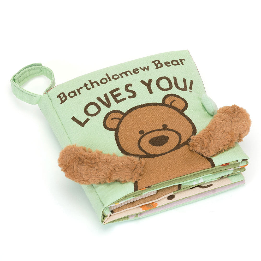 JellyCat Bartholomew Bear Loves You | Crinkle Book