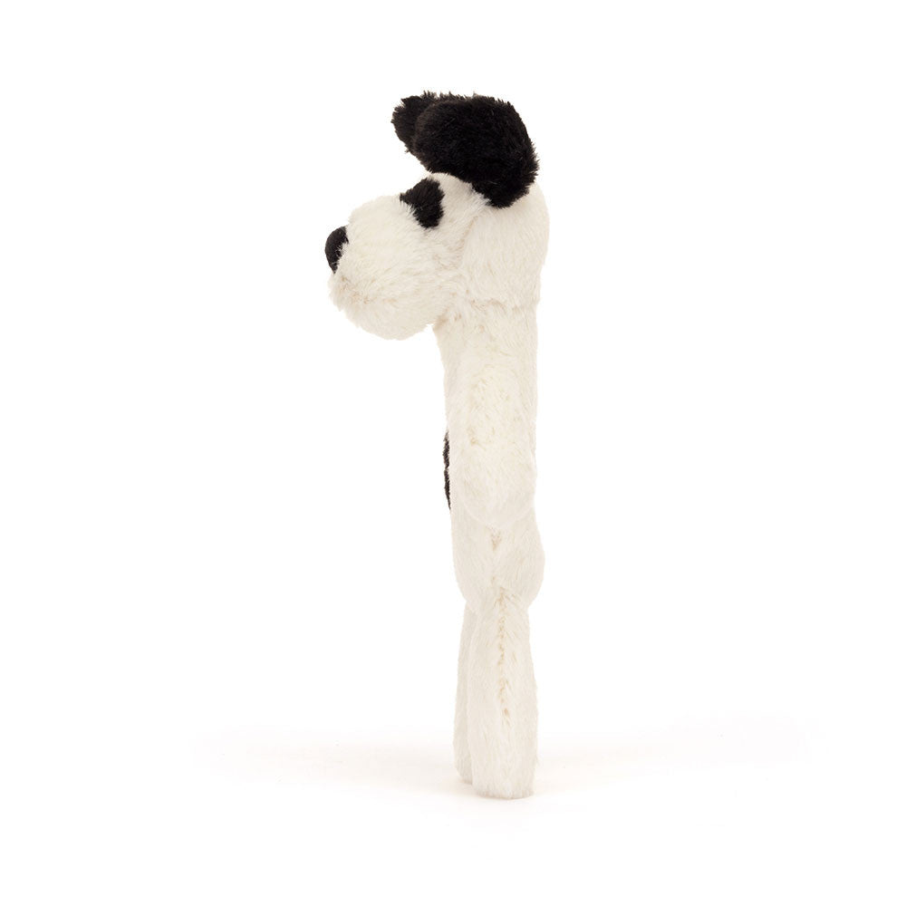 JellyCat Black & Cream | Puppy Ring Rattle