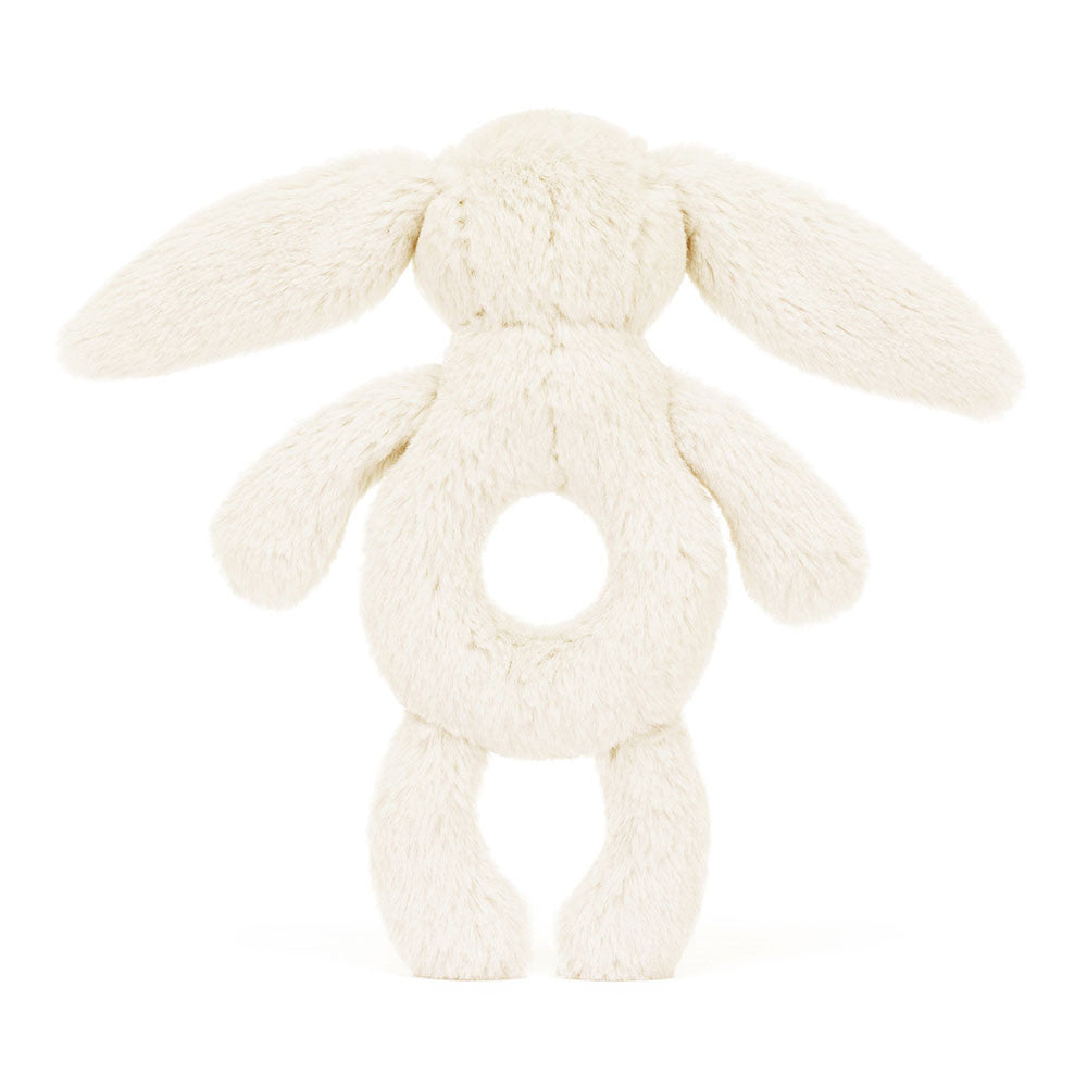 JellyCat Cream | Bashful Bunny Ring Rattle