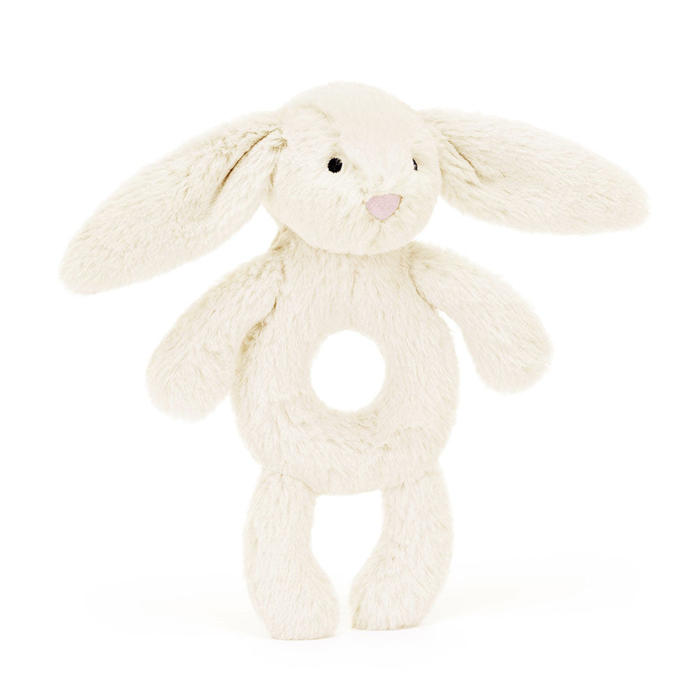 JellyCat Cream | Bashful Bunny Ring Rattle