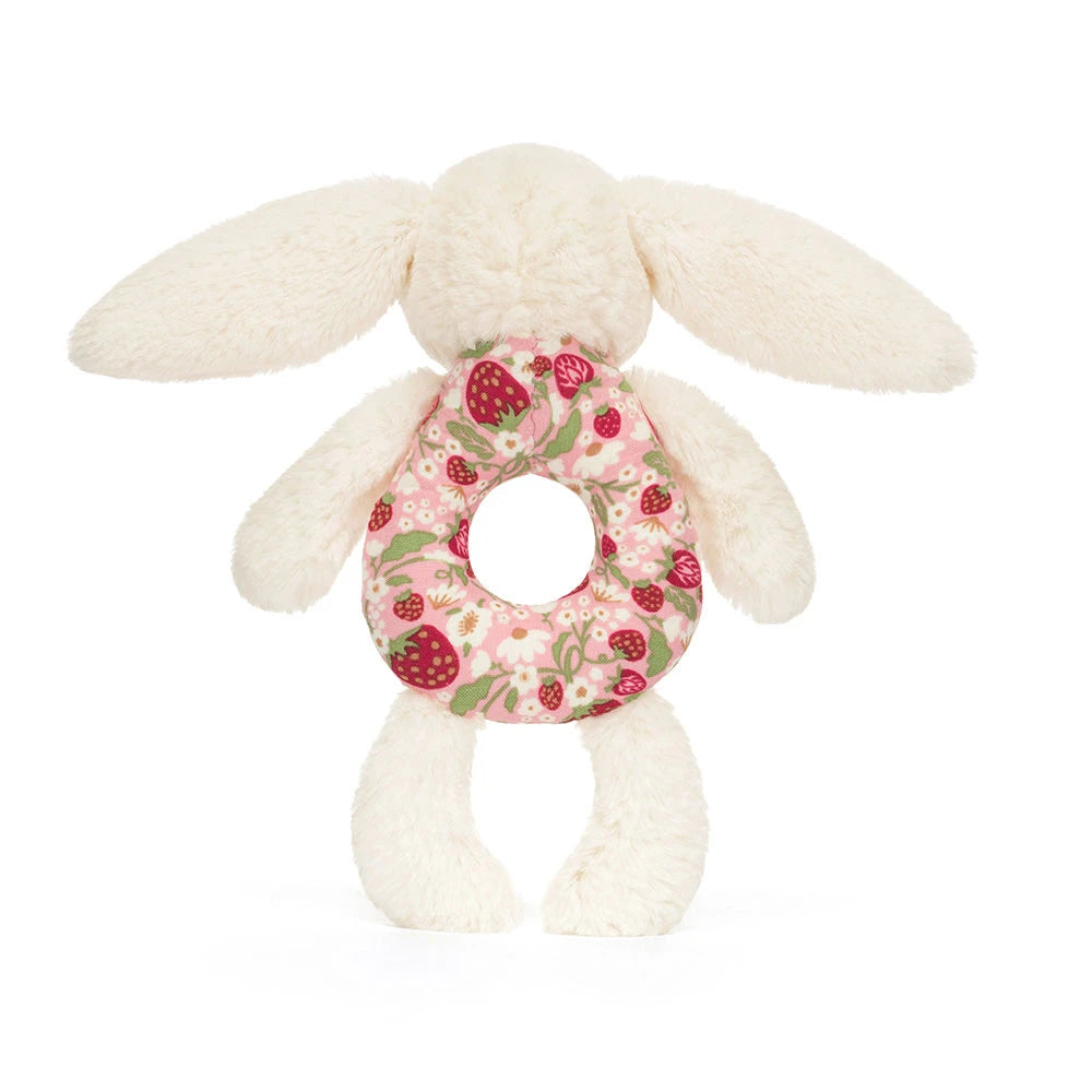 JellyCat Blossom Cream Berry | Bunny Ring Rattle