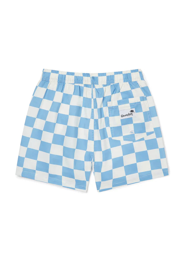 Boardies Blue & Cream | Mojo Checkered Shorts