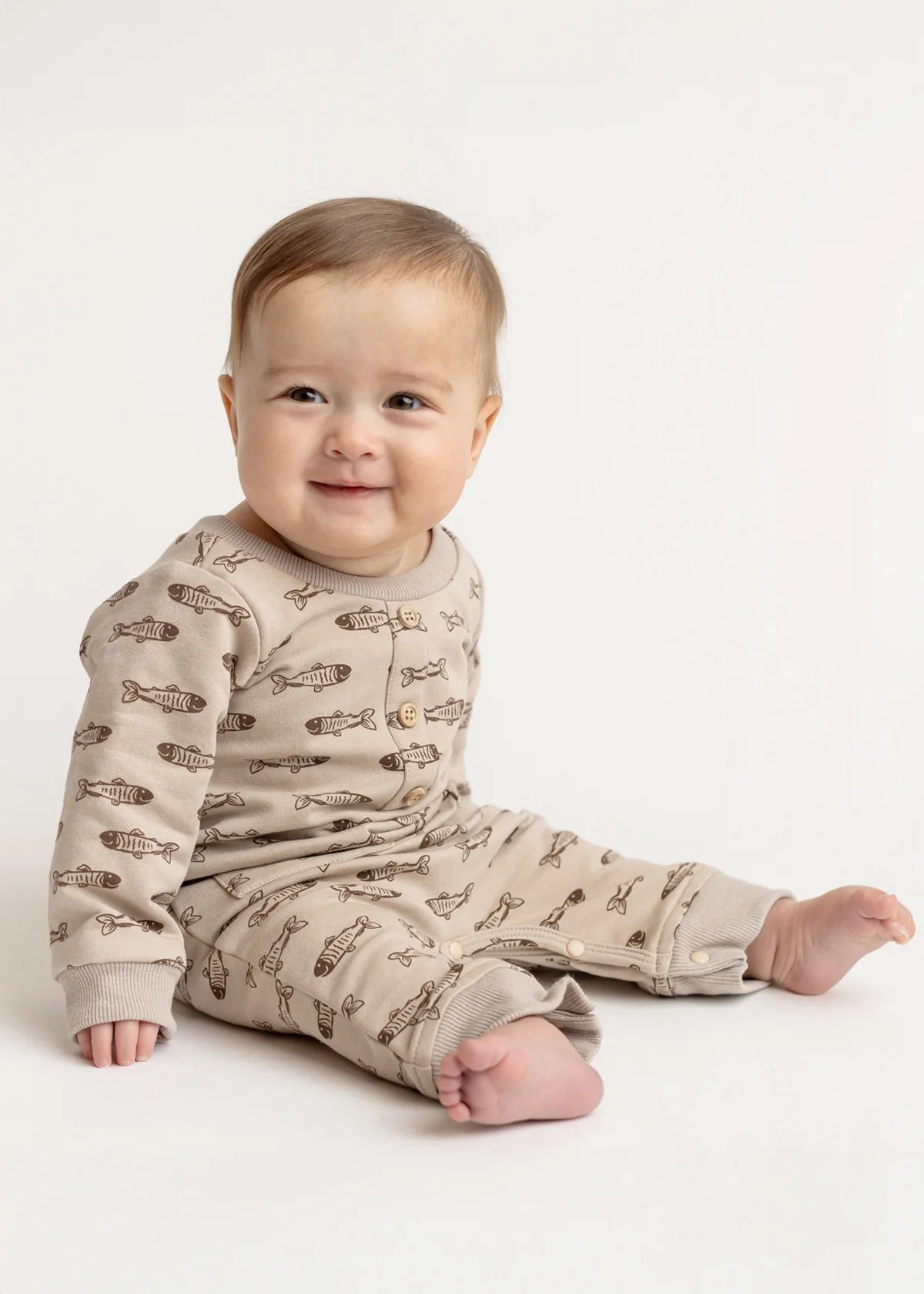 Beckett + Bear Brown | Isaiah Romper