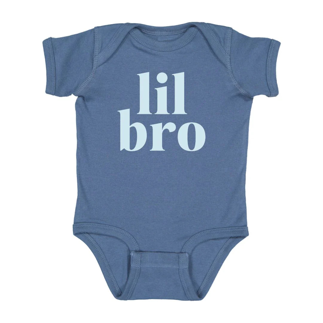 Sweet Wink Indigo | Lil Bro Short Sleeve Bodysuit