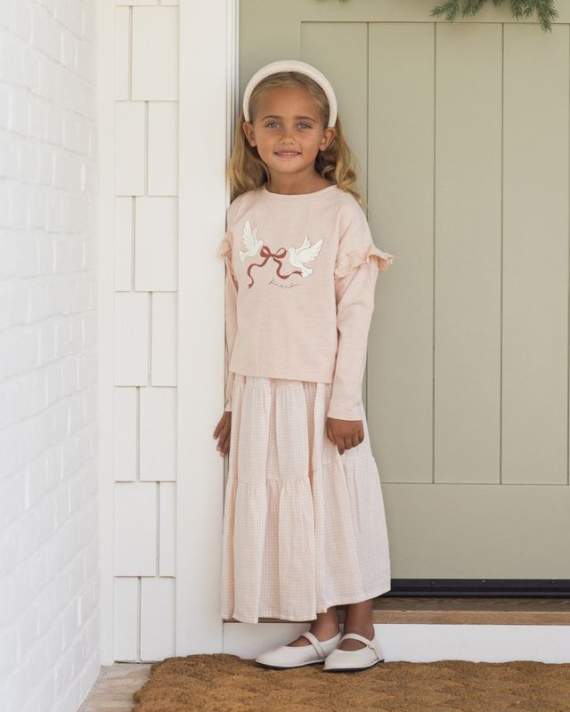 Rylee + Cru Petal Peace | Ruffle Long Sleeve Tee