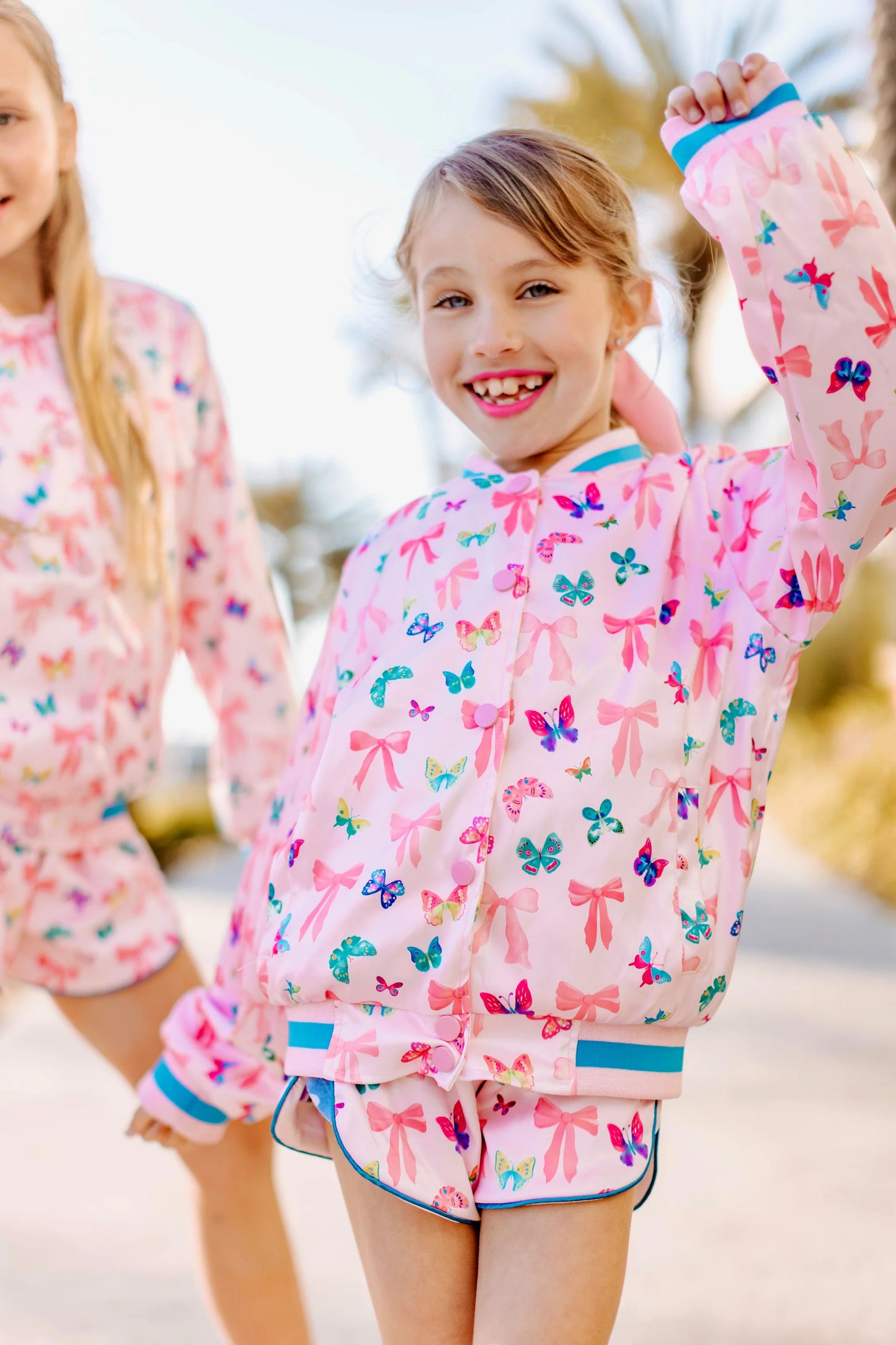 Three Wildflower Designs Bow | Satin Jacket