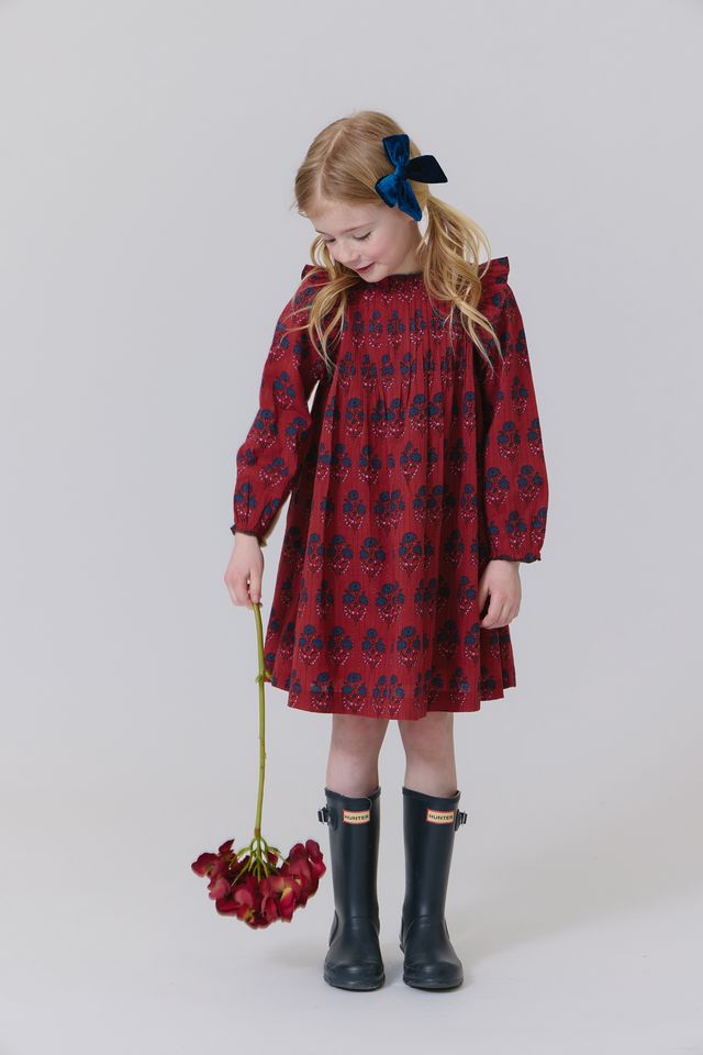 Pink Chicken Red Autumn Strawflower | Jaipur Dress