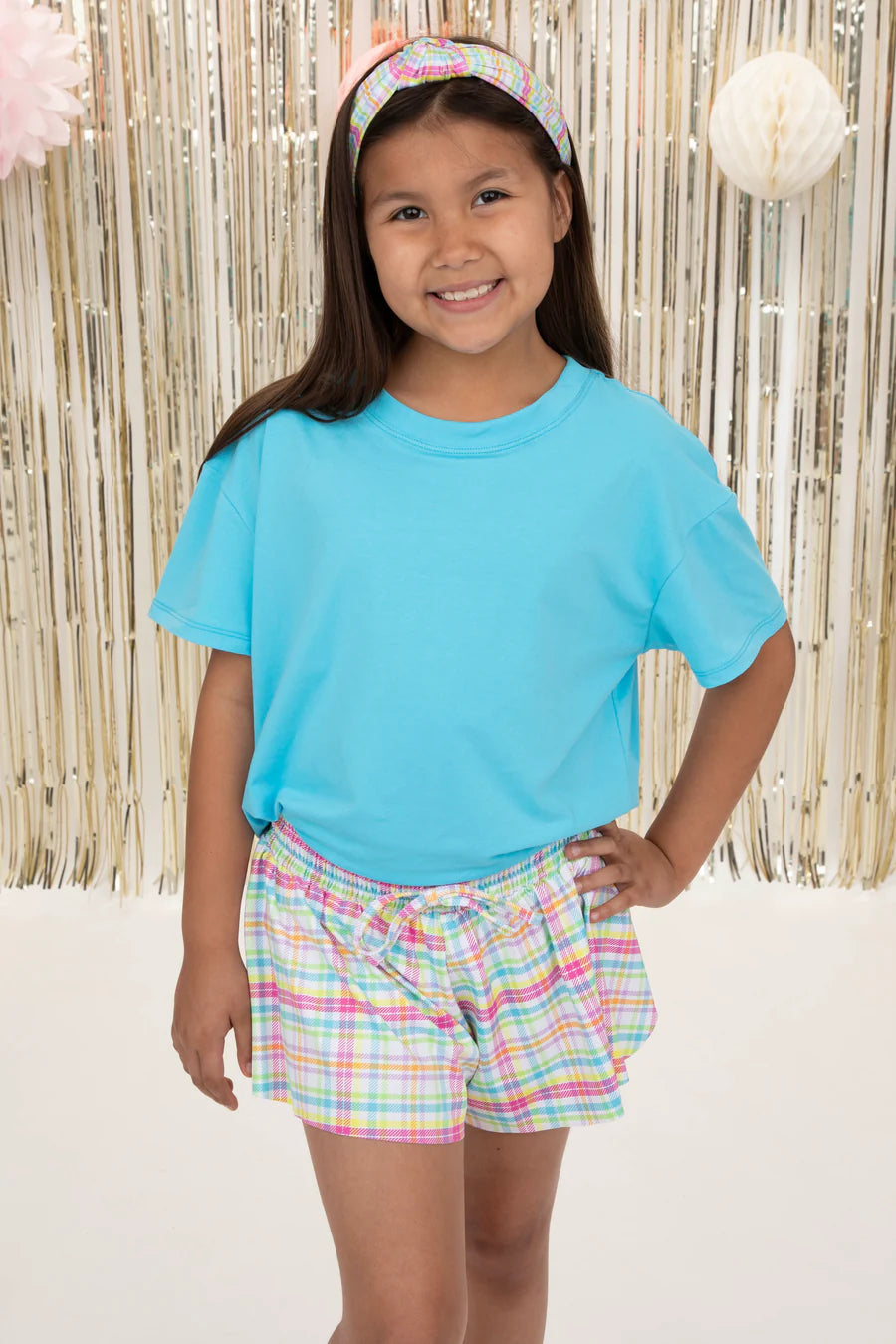 Azarhia Neon Plaid | Butterfly Flowy Short