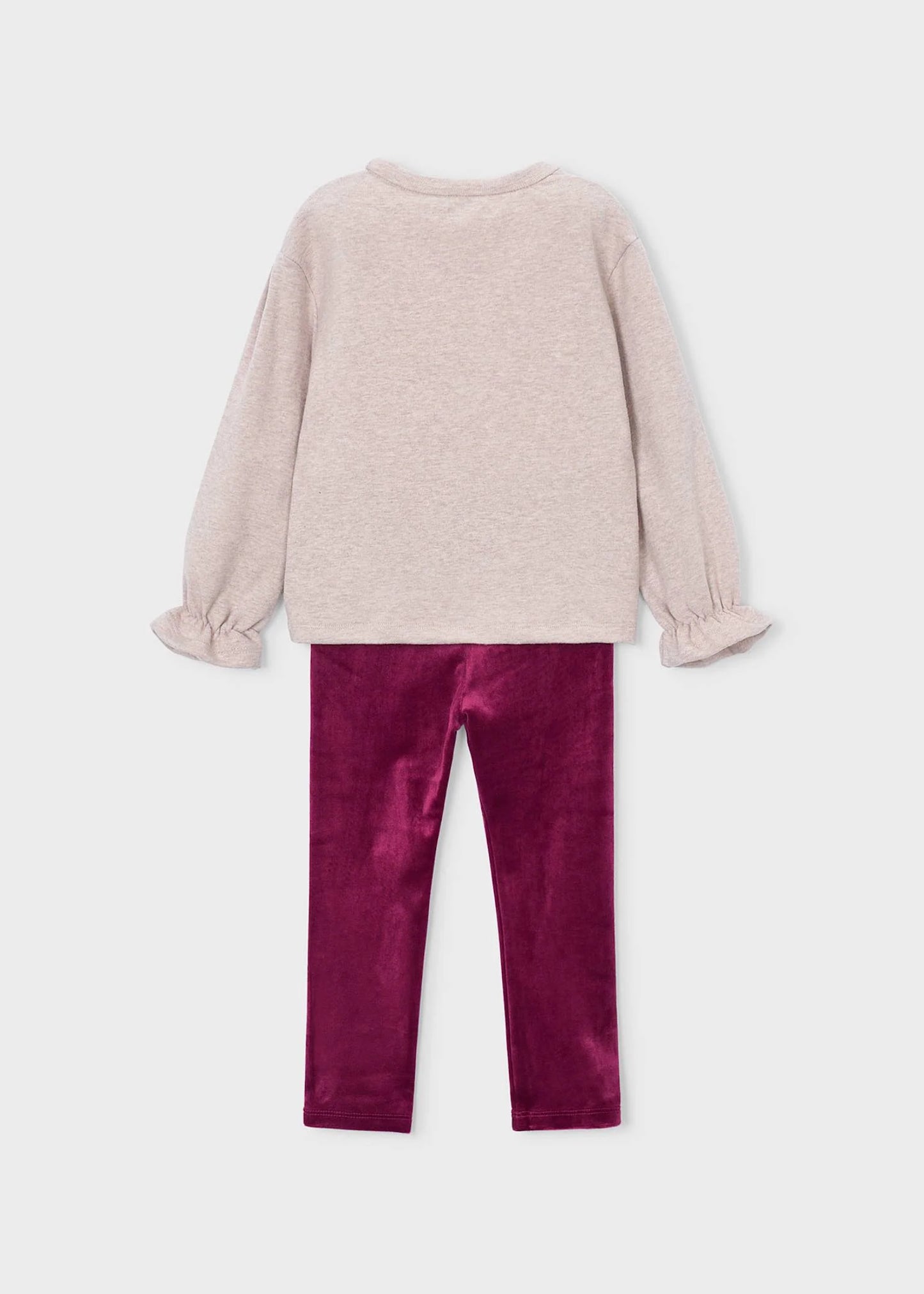 Mayoral Framboise | Bow Sweatshirt and Leggings Set